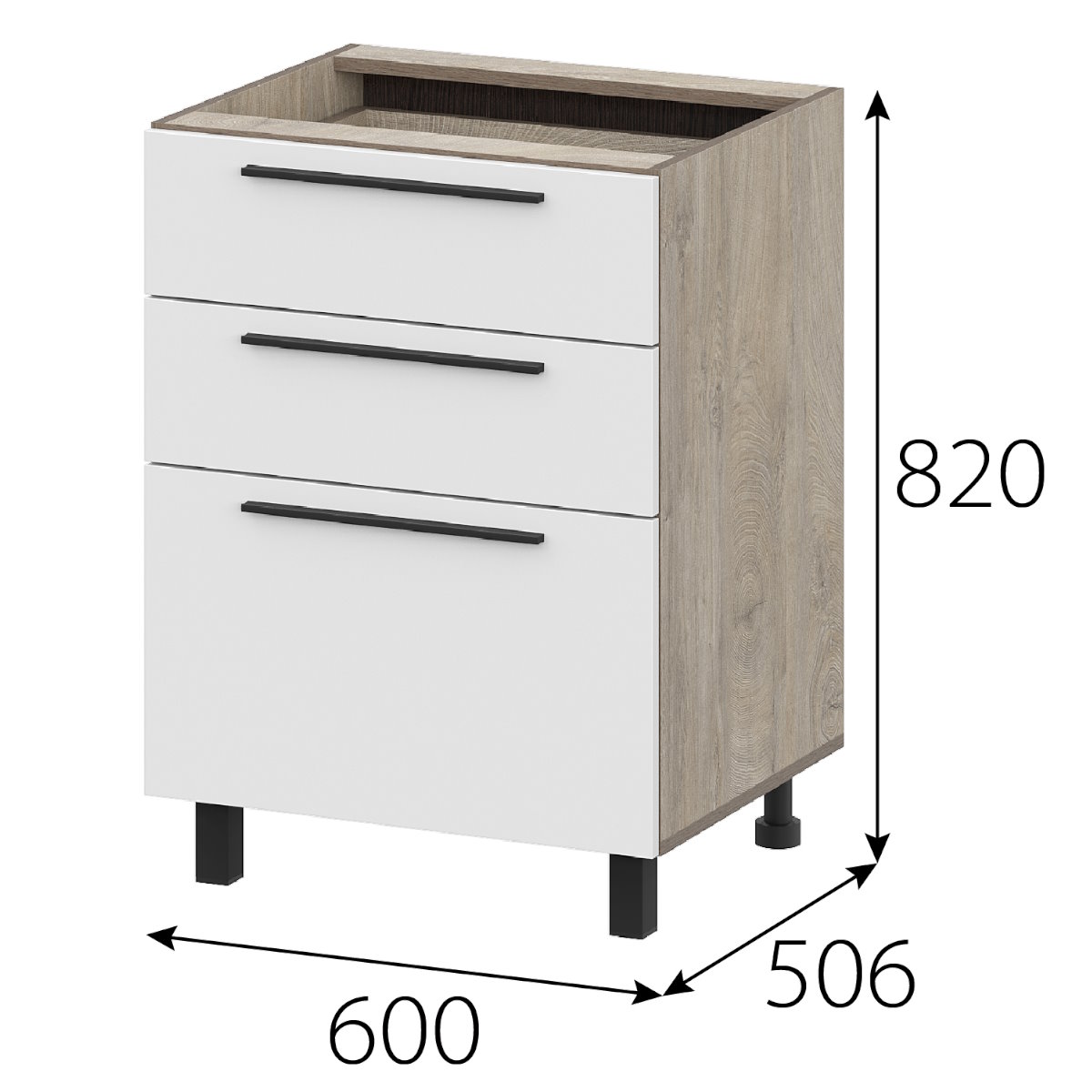 Стол рабочий 600 "Этна" 6с3я