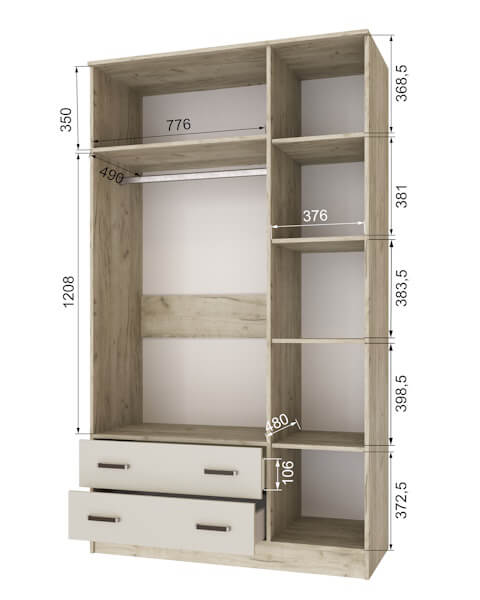 Шкаф "Лагуна" 1,2м без зеркала