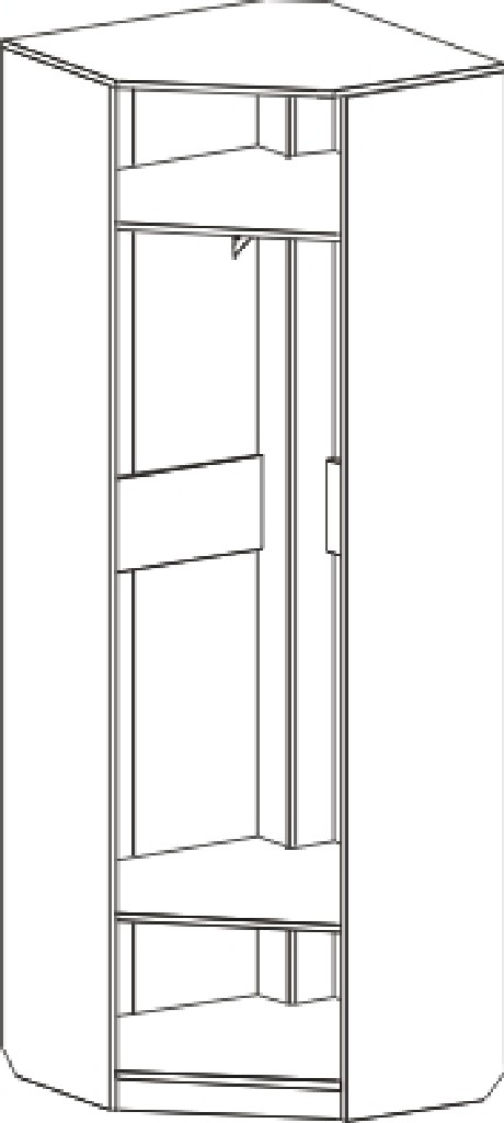 Шкаф угловой "Элана"  Бодега Белая