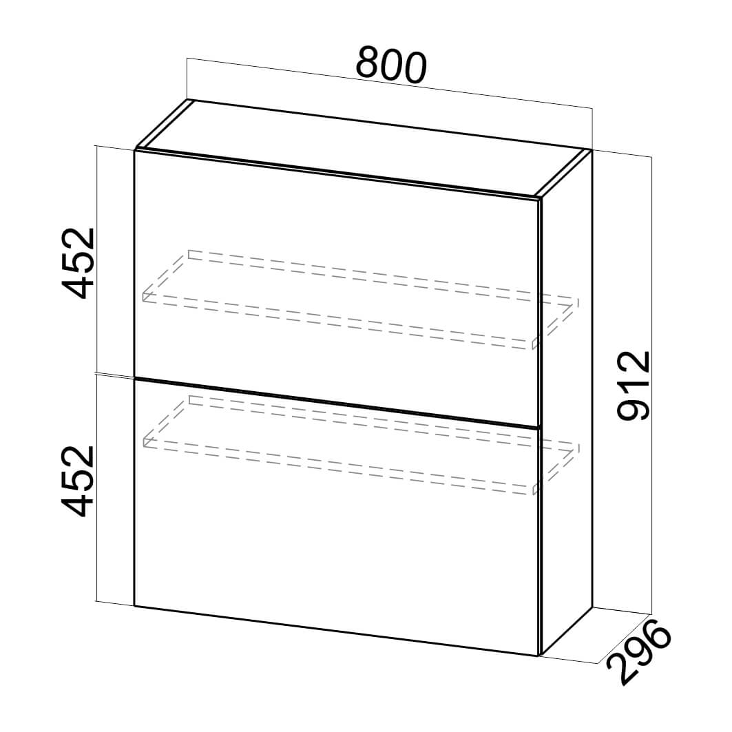Шкаф навесной "Модерн NEW" Ш800б (TOP STAY)/912