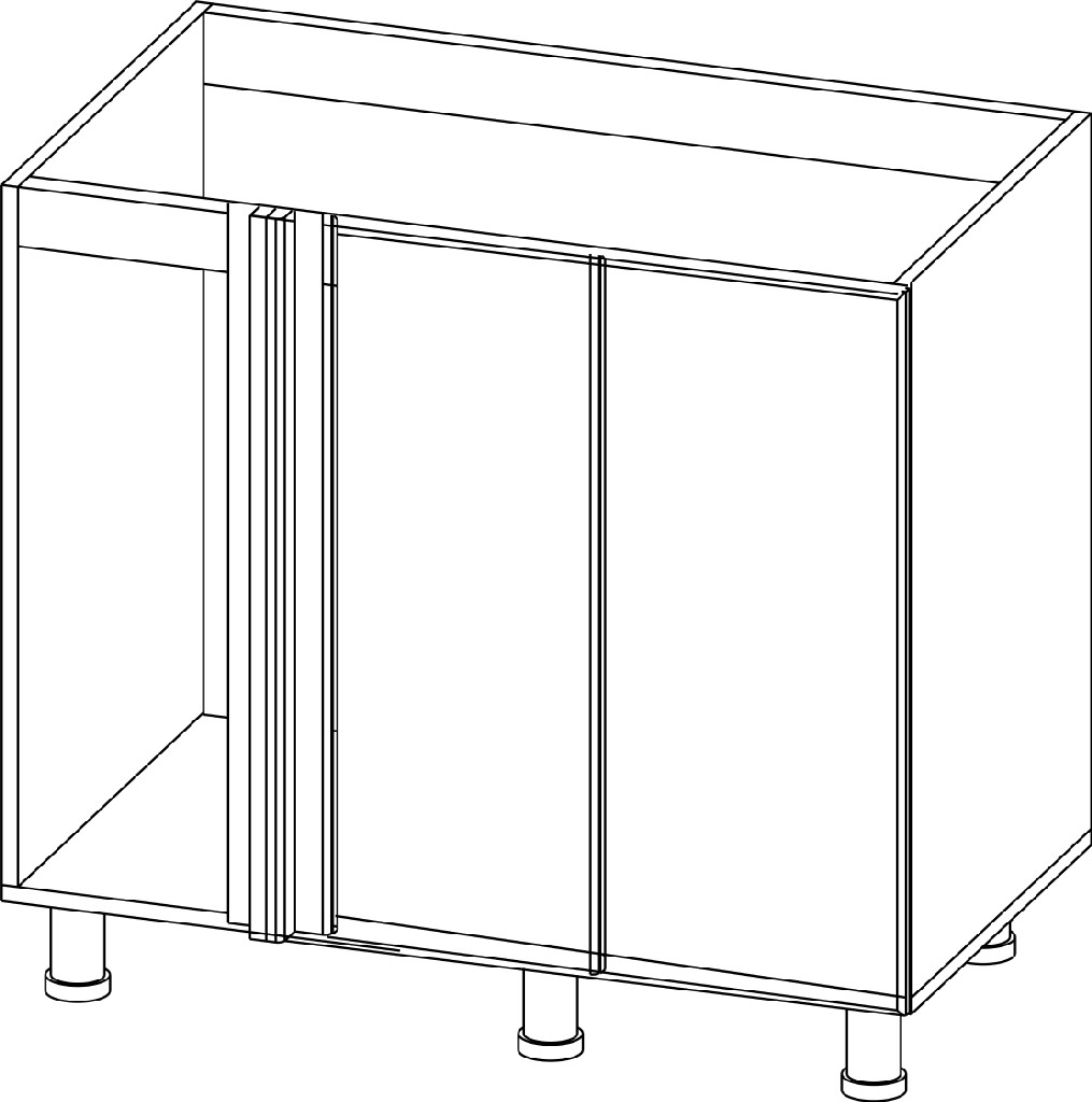Стол под мойку "Бостон" М1000у (400)