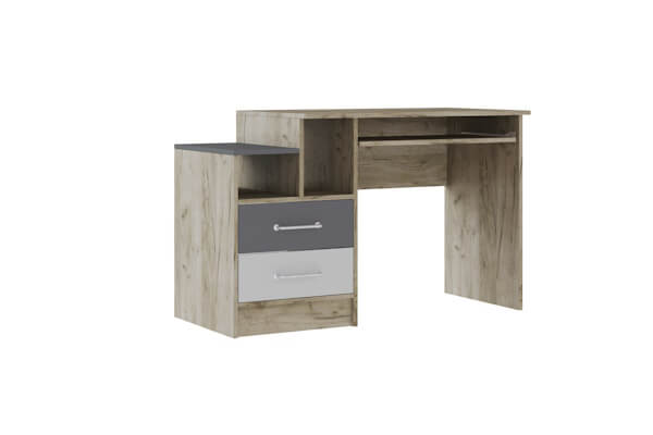Спальня Колибри Лофт стол письменный дуб крафт серый/графит серый+камень серый