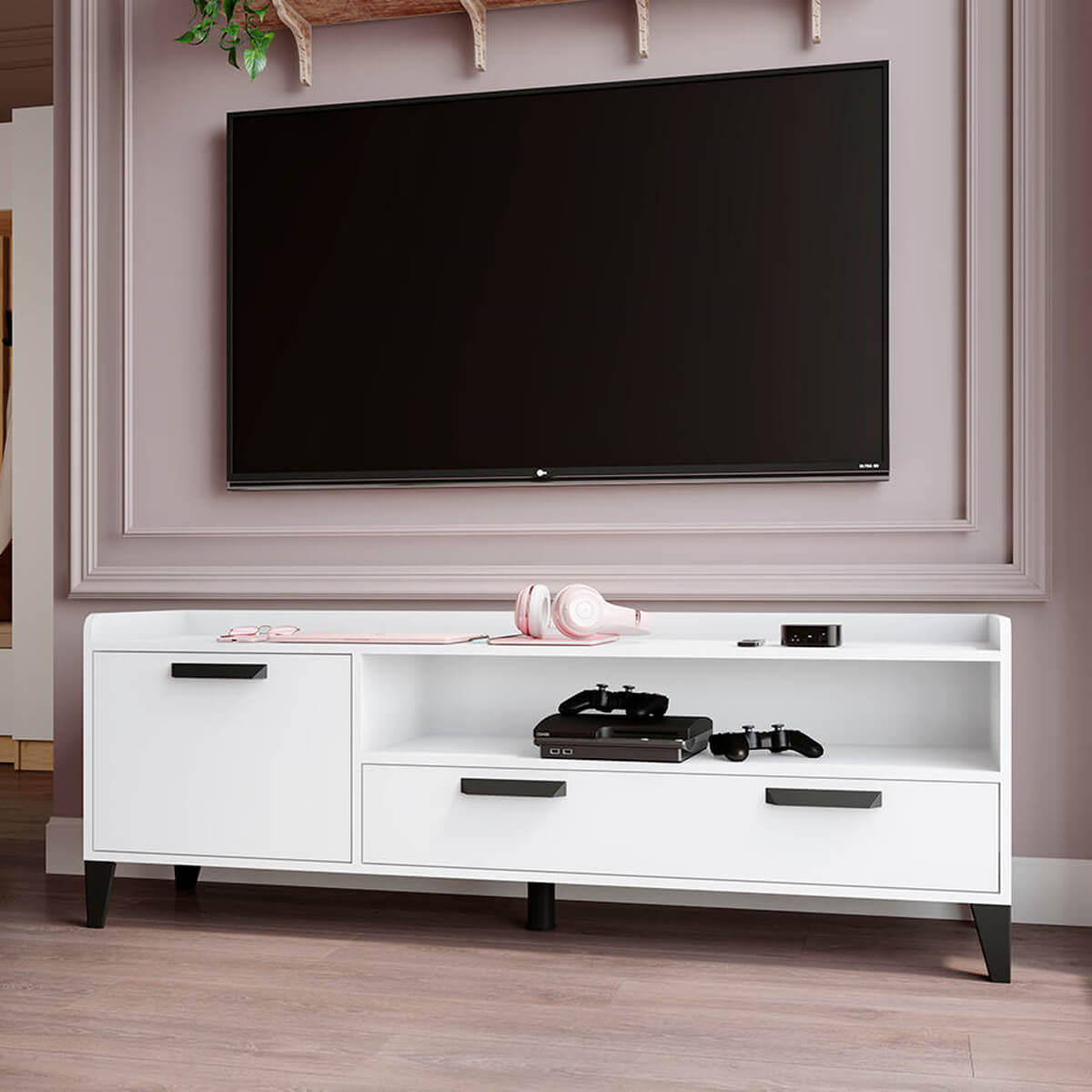 Тумба ТВ Парус-8 белый