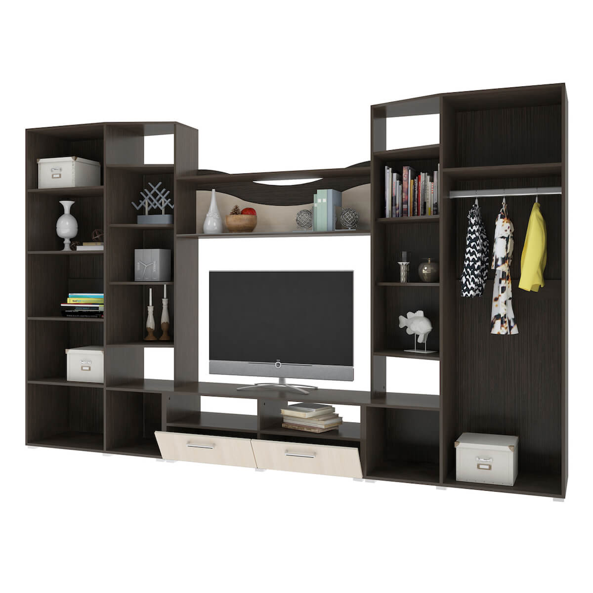 Гостиная Гамма дуб венге/дуб молочный