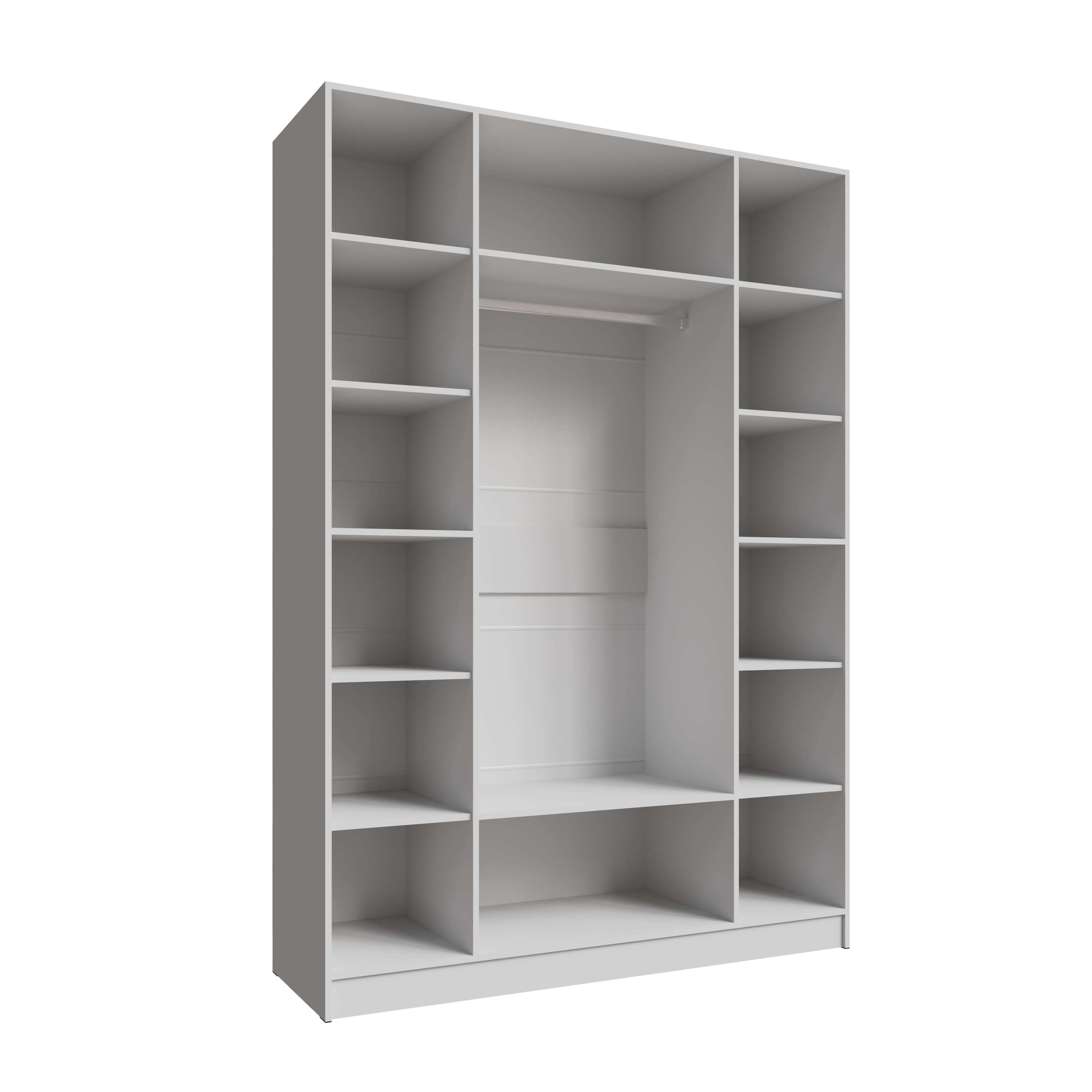 Шкаф Мадрид (1,6) без зеркала белый/ателье светлое