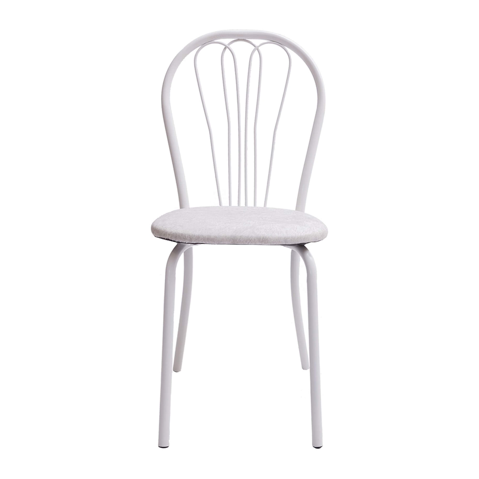 Стул Венеция 3А бело-серый к/з