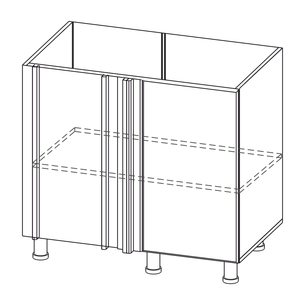 Стол угловой "Бостон" С1000у
