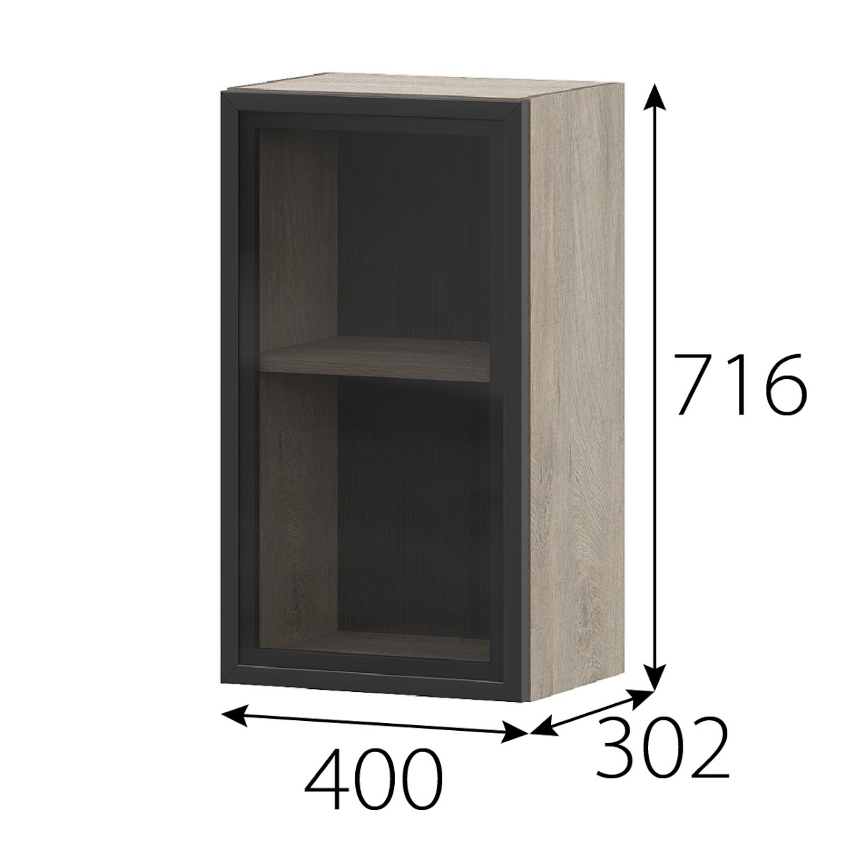 Шкаф 400 РМДФ "Этна" 4в1