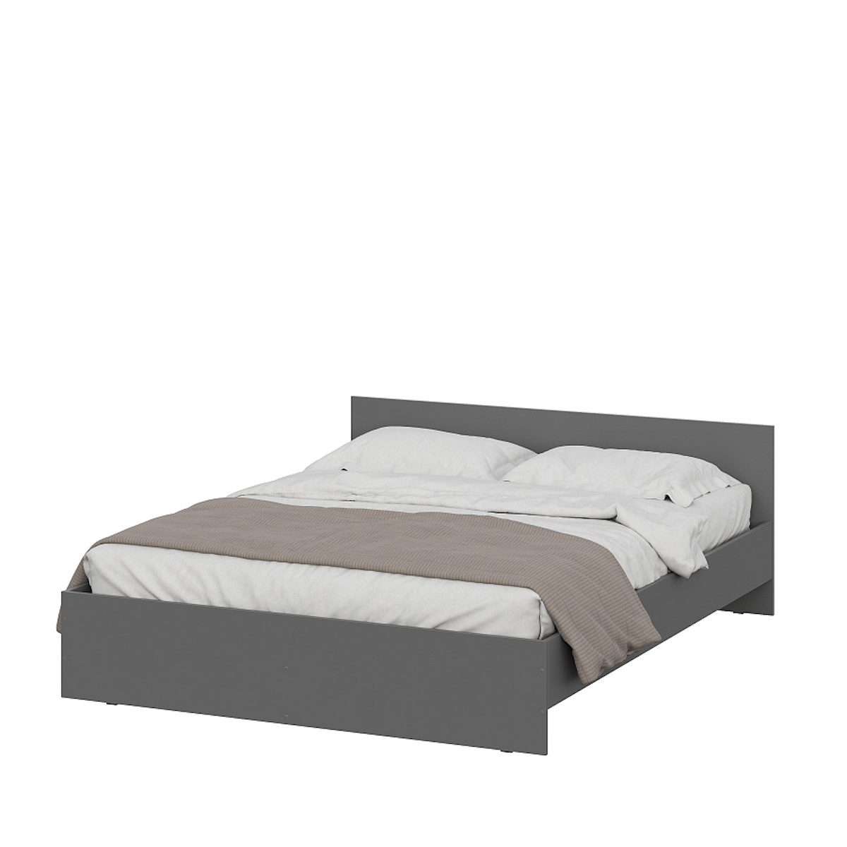 МС "Денвер" Кровать (1,6х2,0) Графит серый