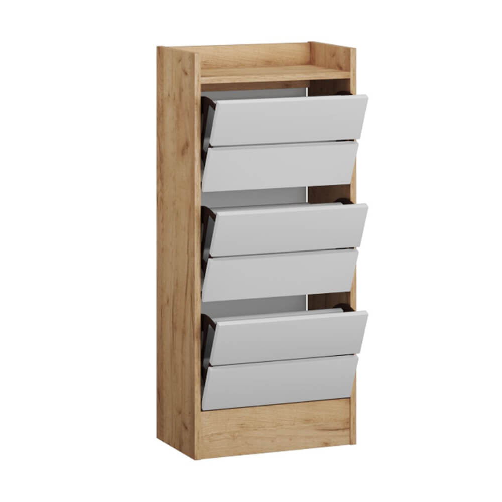 Прихожая Ямайка обувница ЯПТ-1 дуб крафт золотой/белый