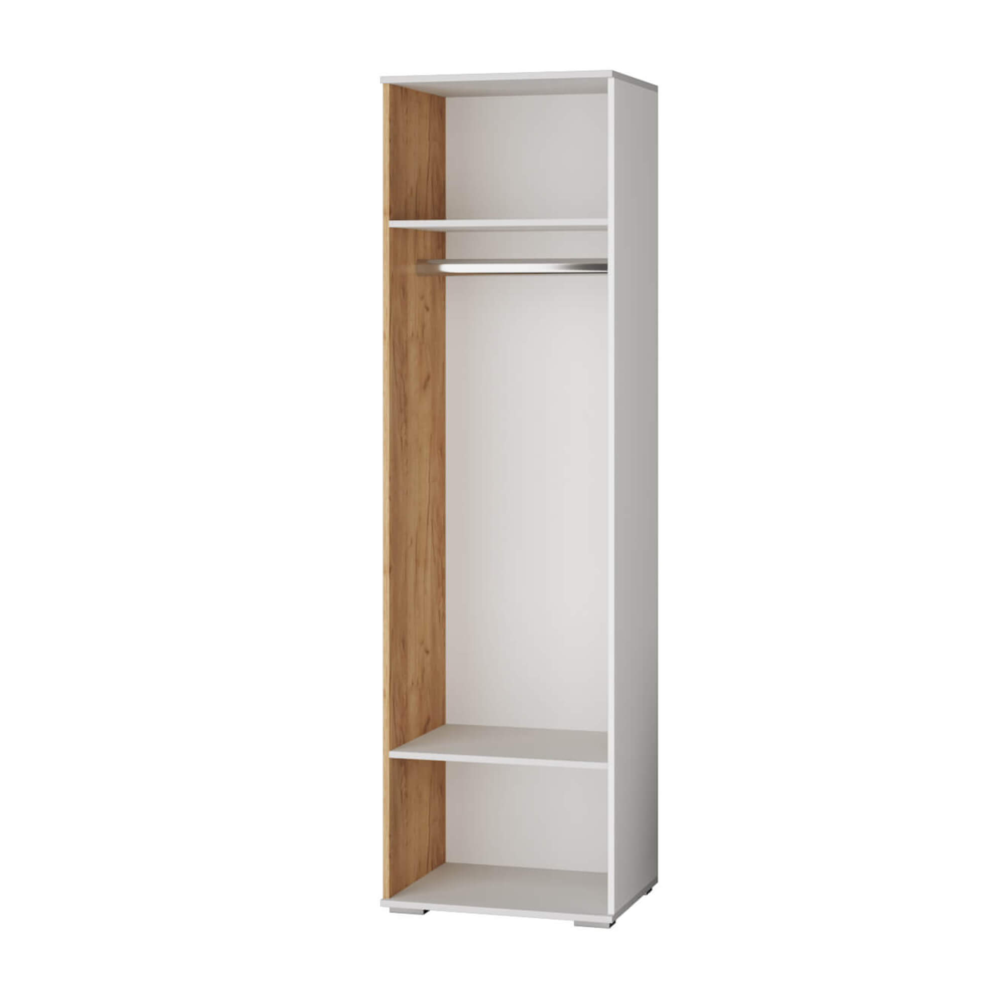 Гостиная Оскар-18 шкаф платяной белый/дуб крафт золотой