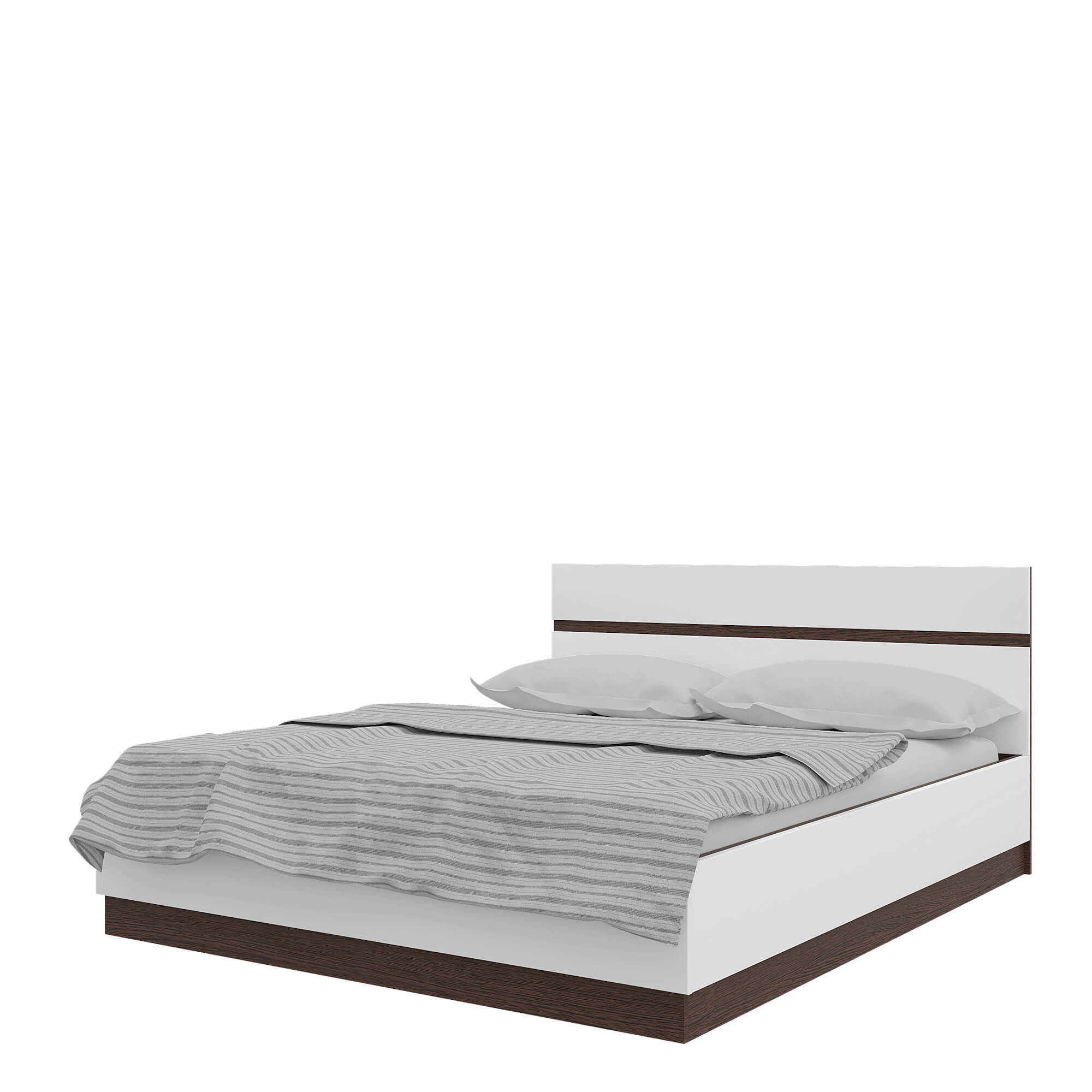 "Вегас" Кровать 1,6м. МДФ (Венге - белый)