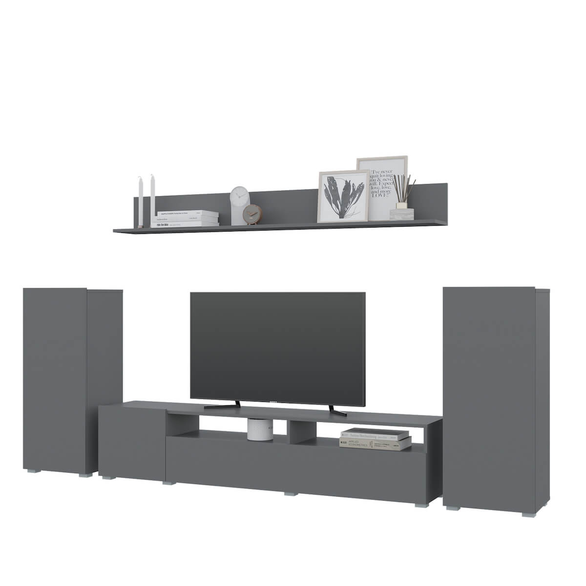 Гостиная Лира ЛДСП графит серый