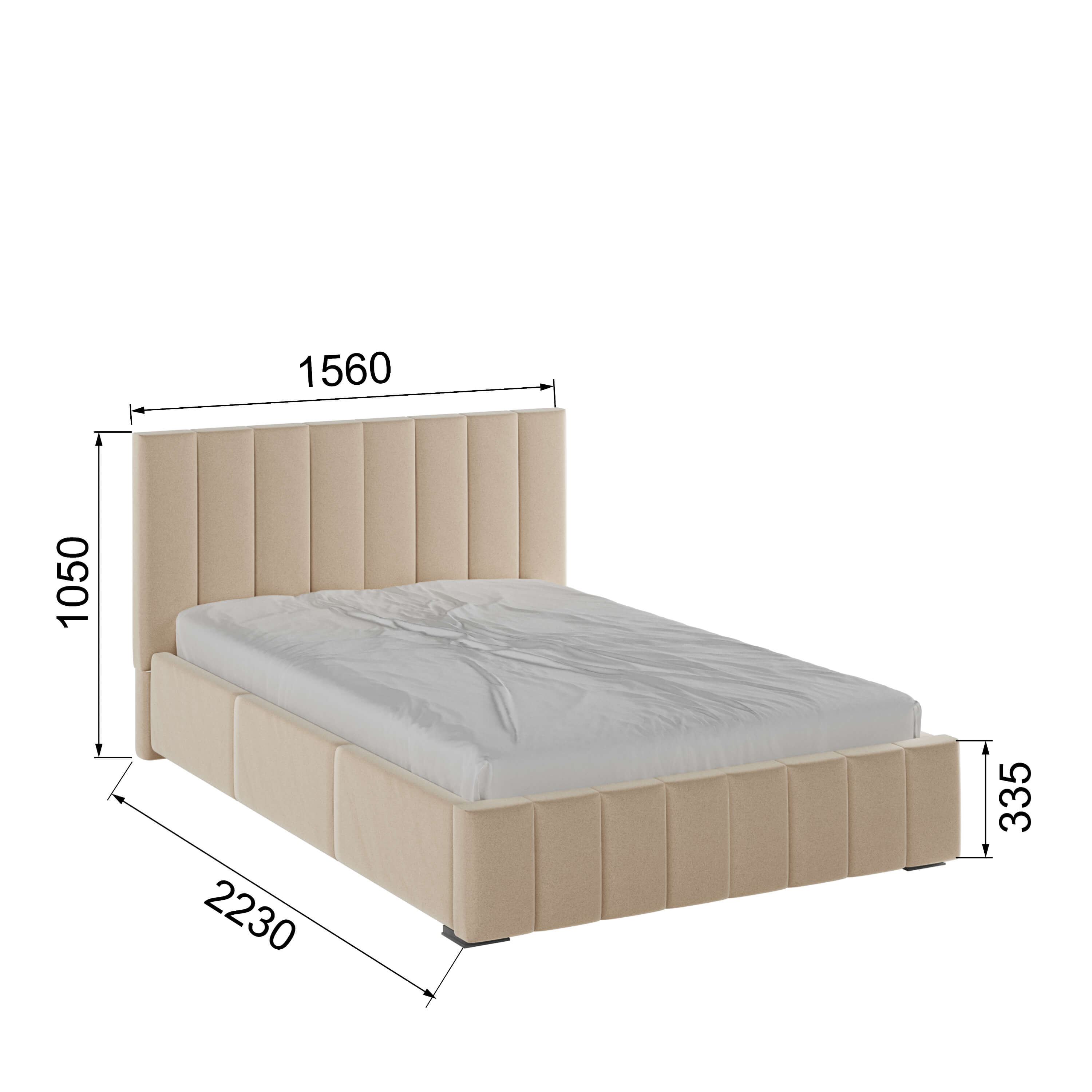 Корпус Нега интерьерной кровати (1,4м) бежевый