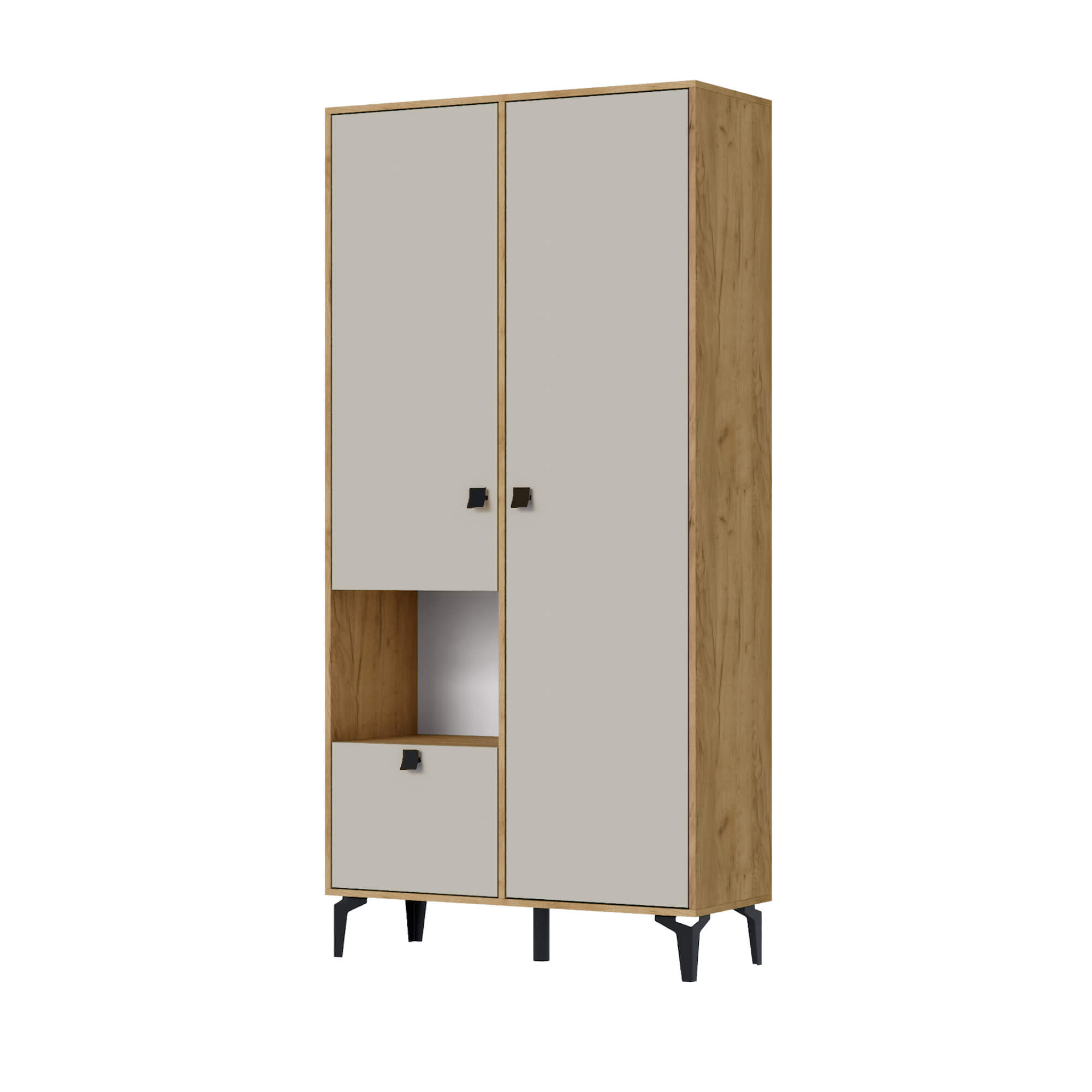 Прихожая Милан шкаф универсальный дуб крафт золотой/кашемир