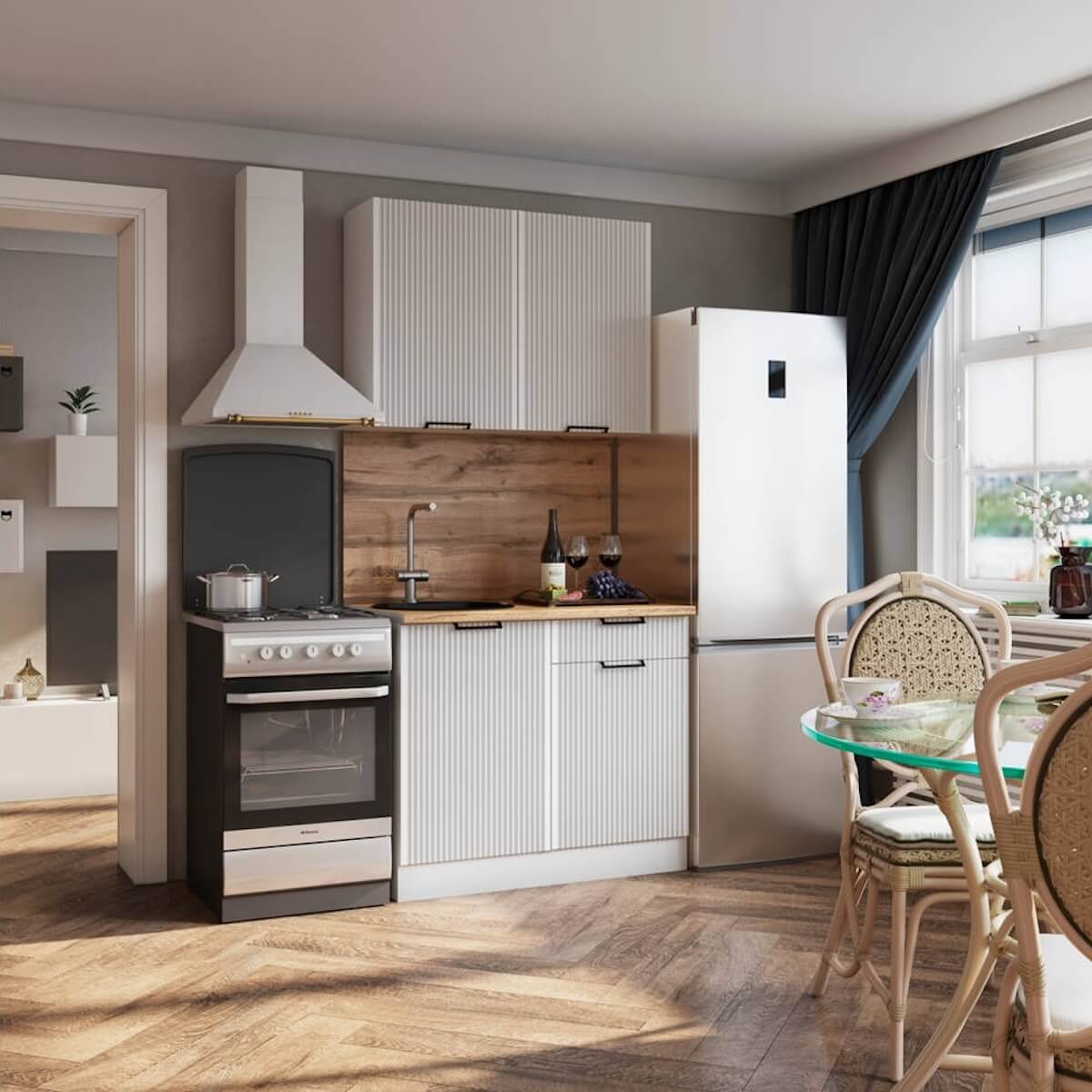 "Кампео Готовое решение" 1,0 м белый/белый снег/белый снег