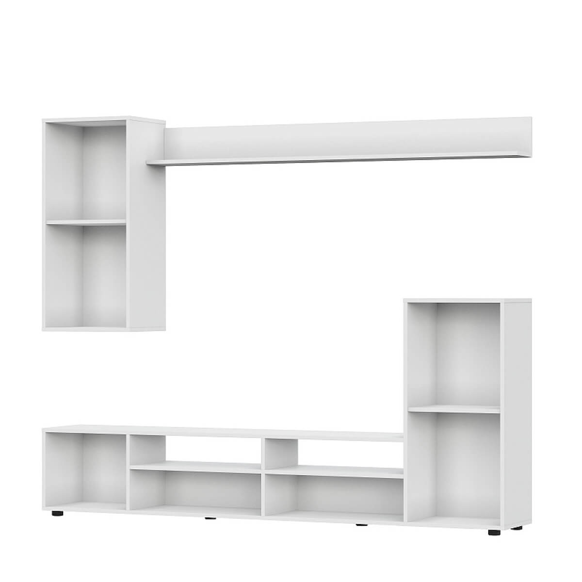 Мебель для гостиной "МГС 4" Белый / Цемент светлый