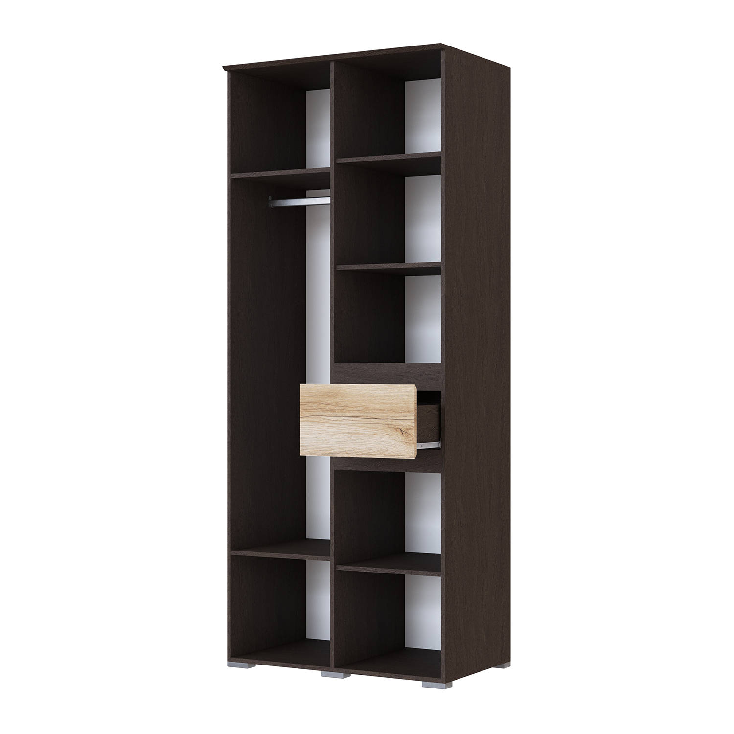 Спальня Плейона Шкаф 2-х створчатый венге/дуб делано