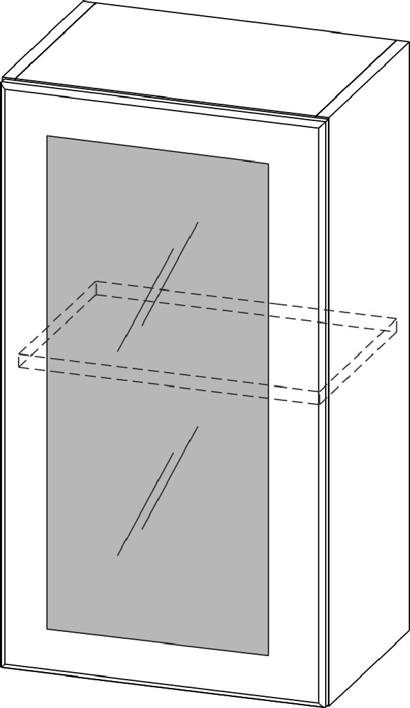 Шкаф навесной "Грейвуд" Ш400с/720
