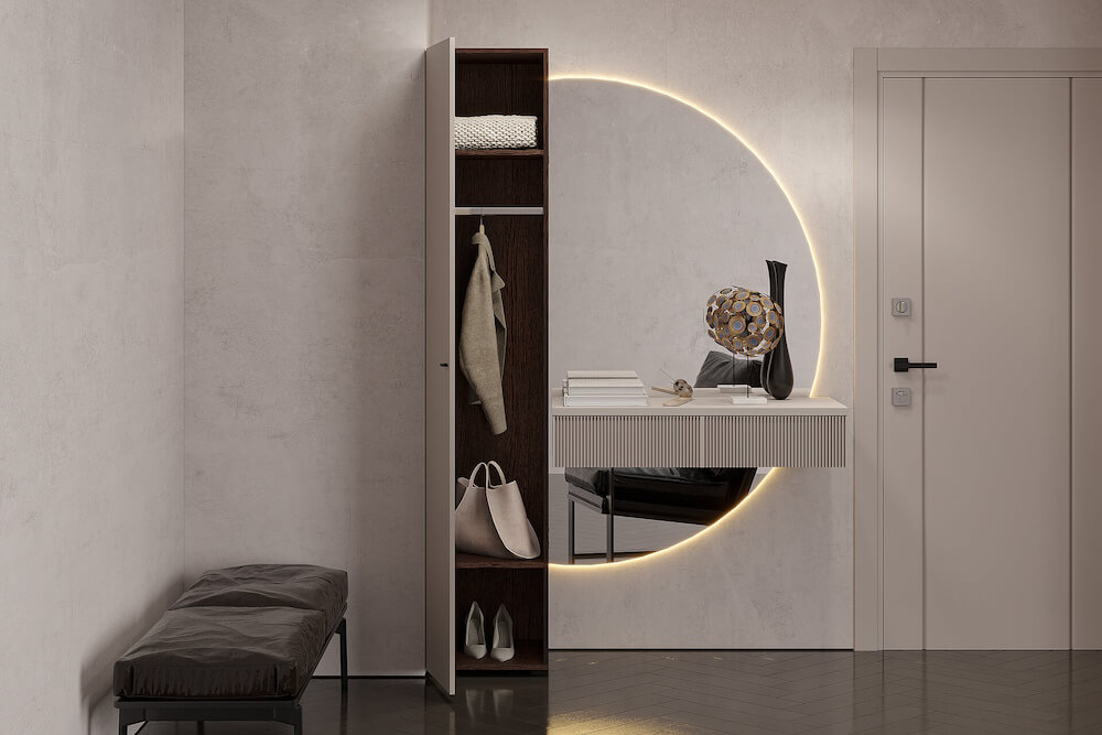 МС "Гиза" Шкаф одностворчатый (Дуб Венге/Меланж)