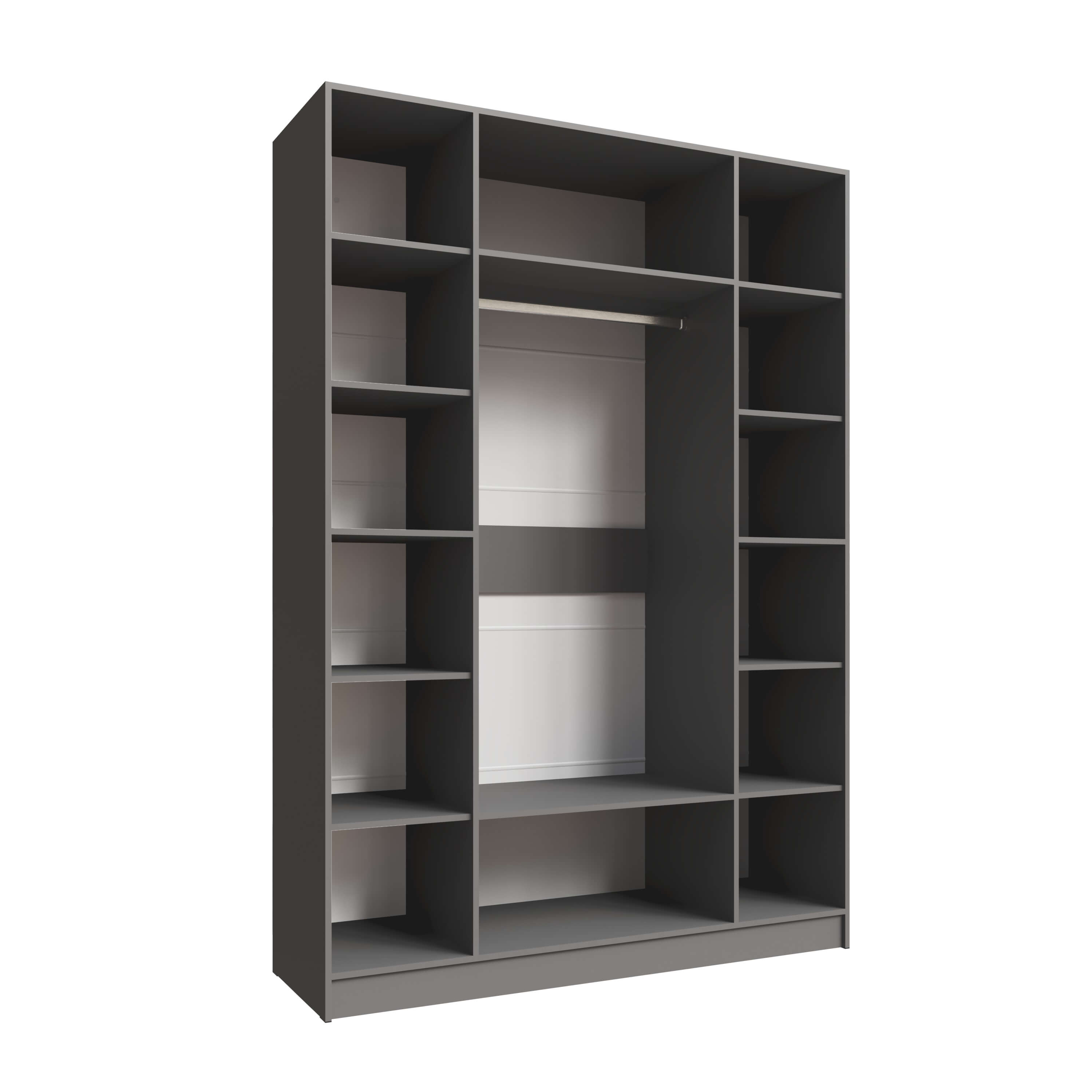 Шкаф Мадрид (1,6) без зеркала графит серый