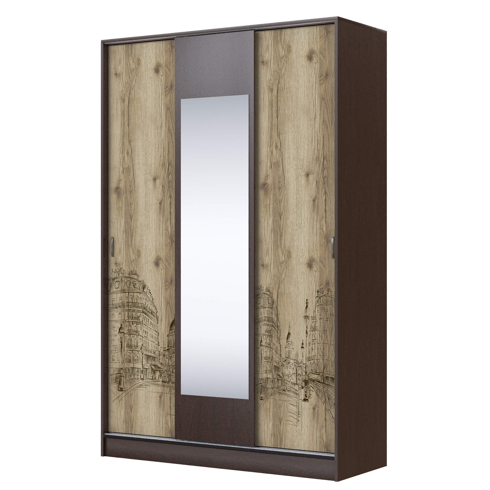 Спальня Орион. Шкаф-купе венге/дуб делано