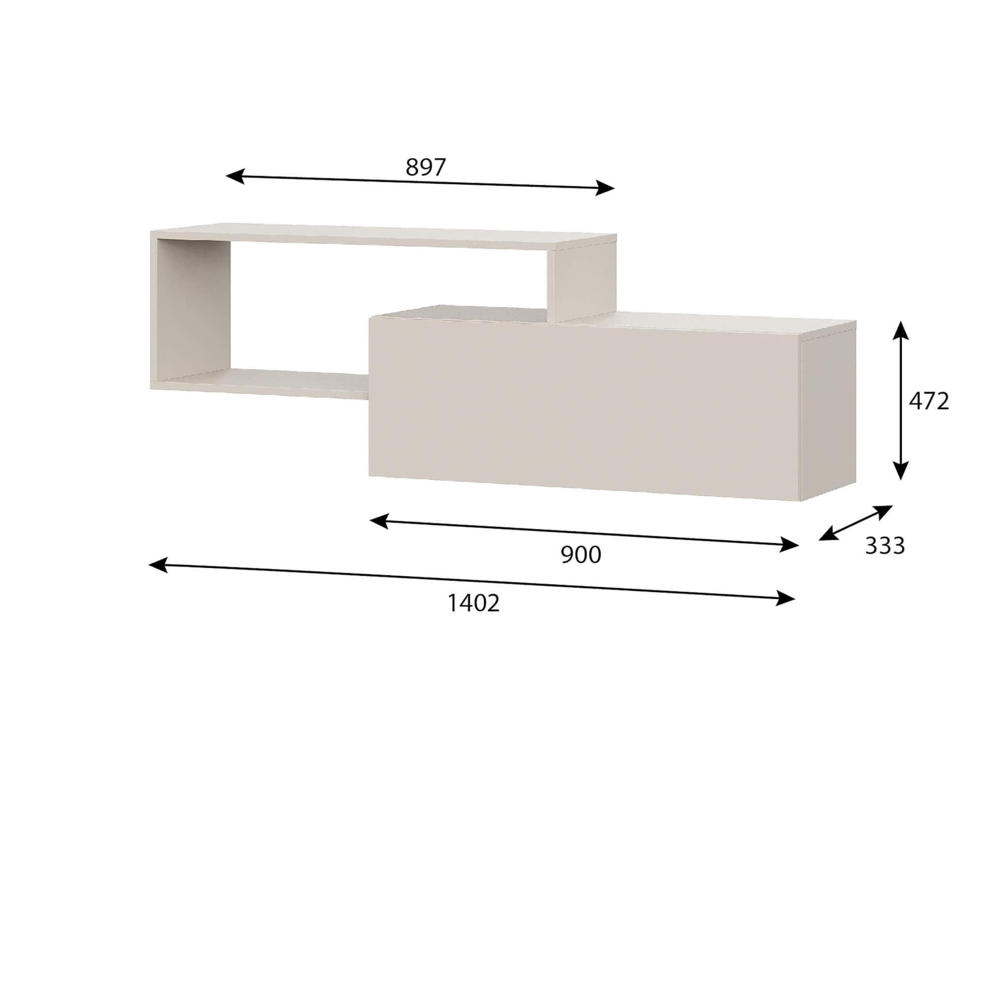 Люмо Полка навесная ПЛ 01 кашемир