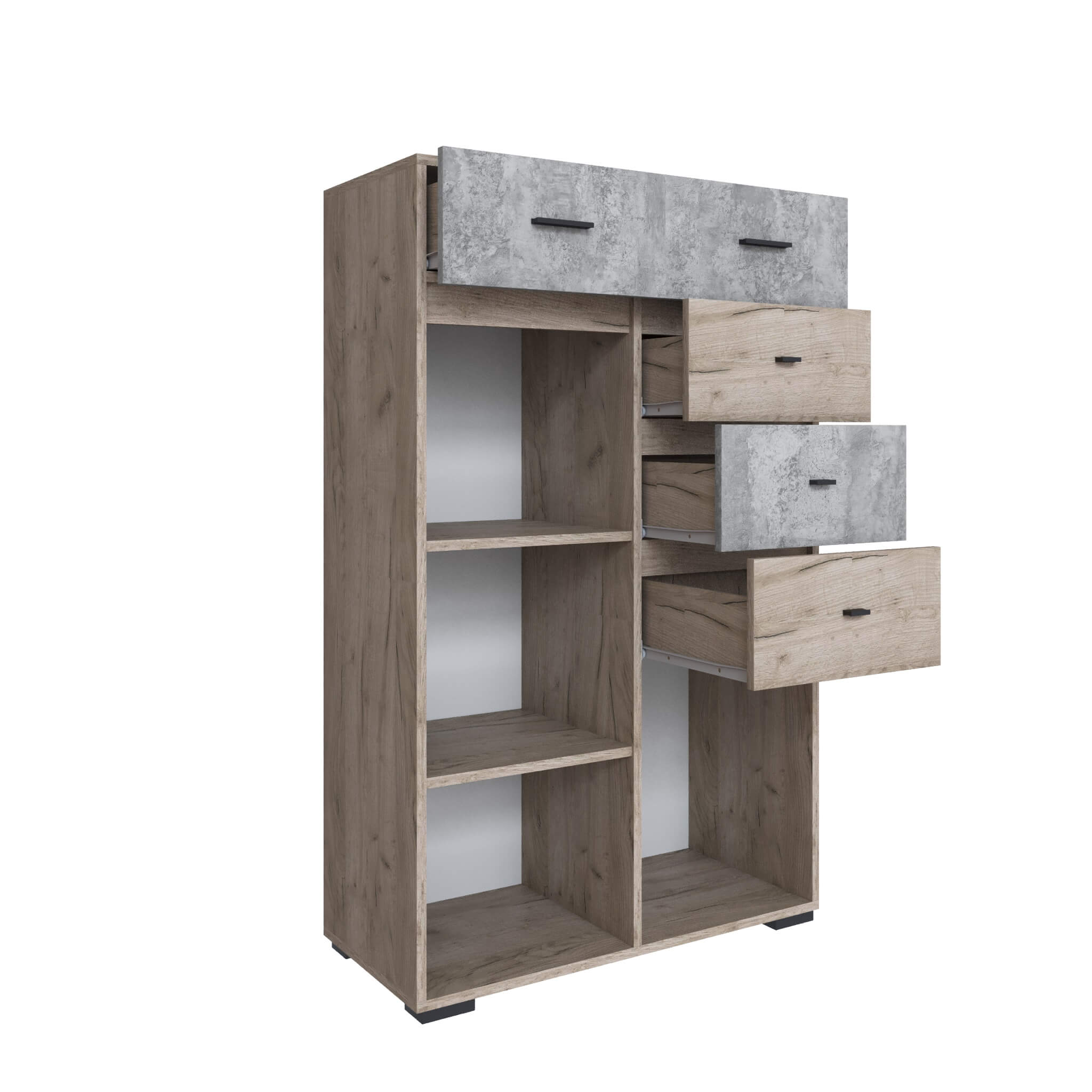 Гостиная Дублин Комод дуб крафт серый/цемент