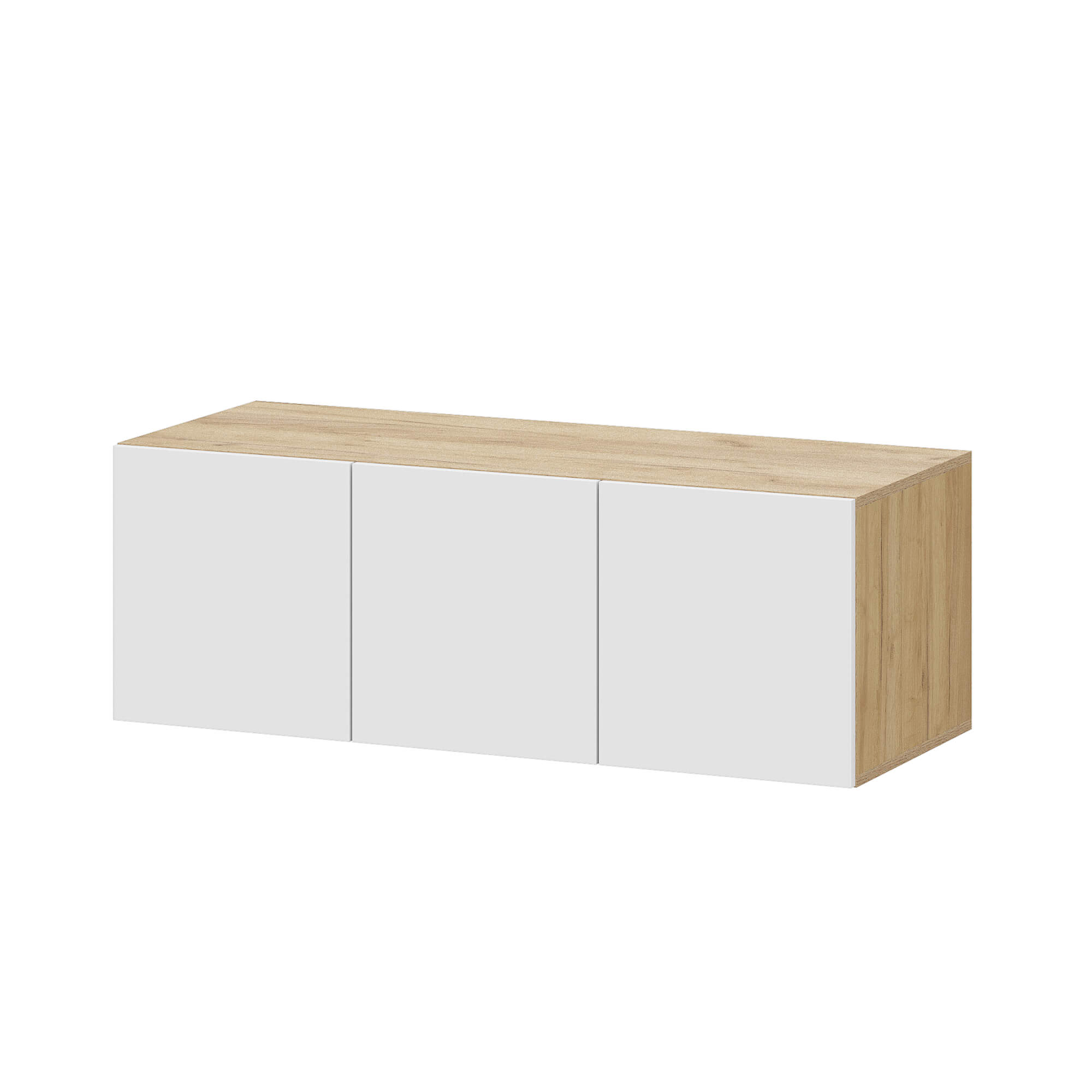 МС "Абрау" Шкаф верхний (трехстворчатый) Дуб Золотой/Белый