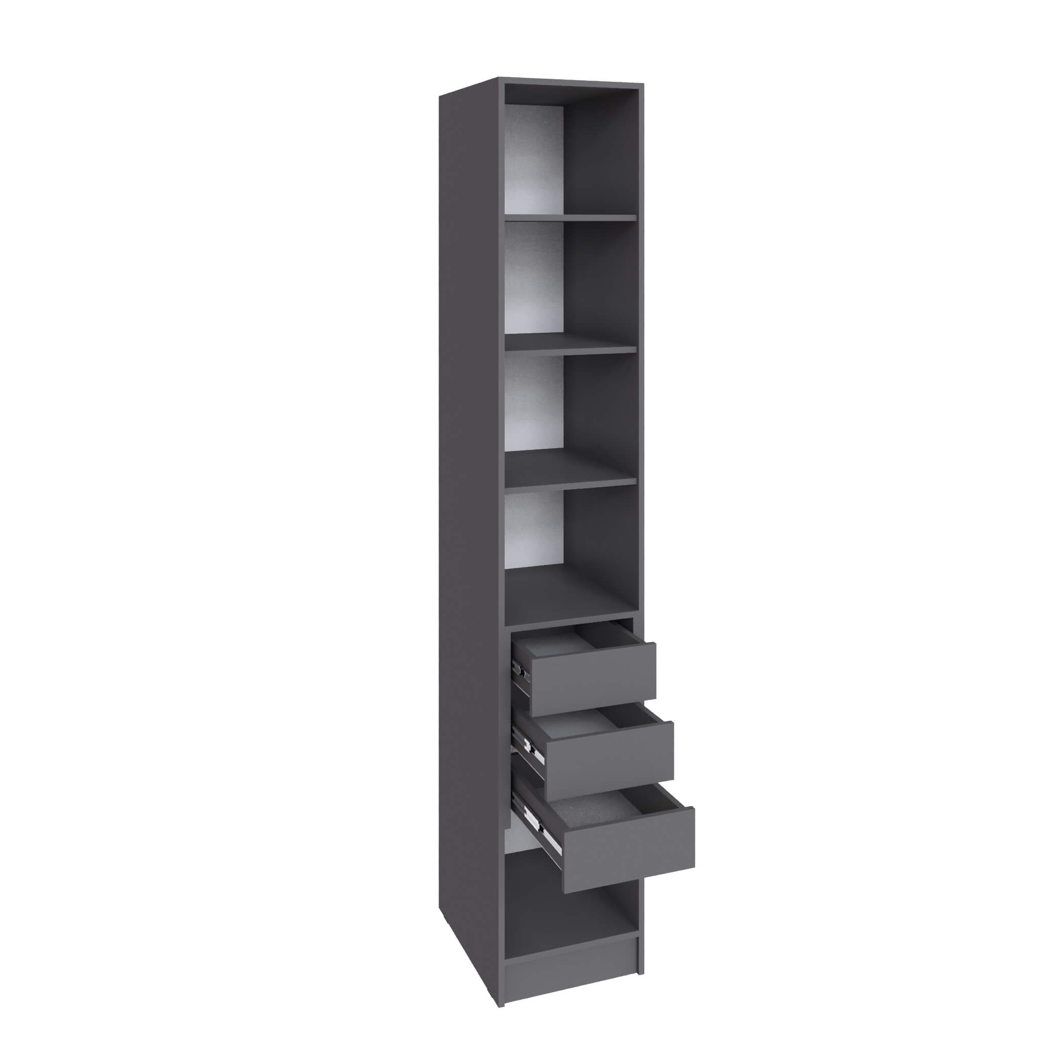 Шкаф Мадрид (0,4) с 3 ящ. внутри графит серый