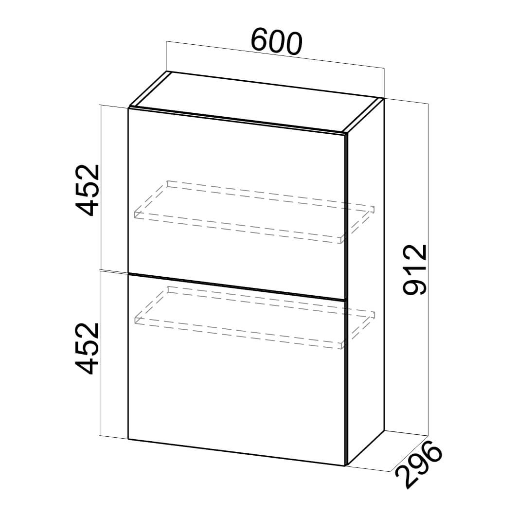 Шкаф навесной "Модерн NEW" Ш600б (TOP STAY)/912