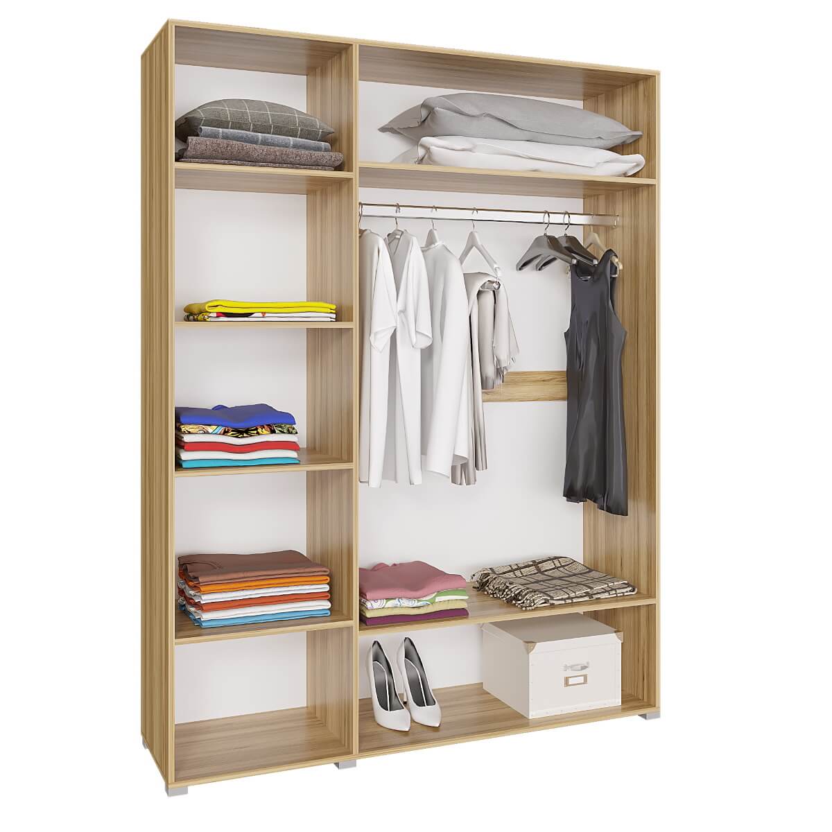 Шкаф 3-х ств. "Ненси" (Дуб золотой / белый)