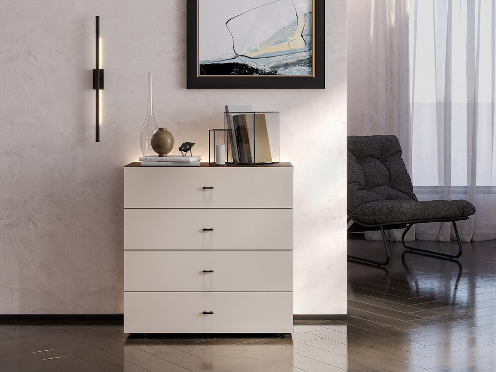 МС "Гиза" Комод (4 ящика) (Дуб Венге/Меланж)