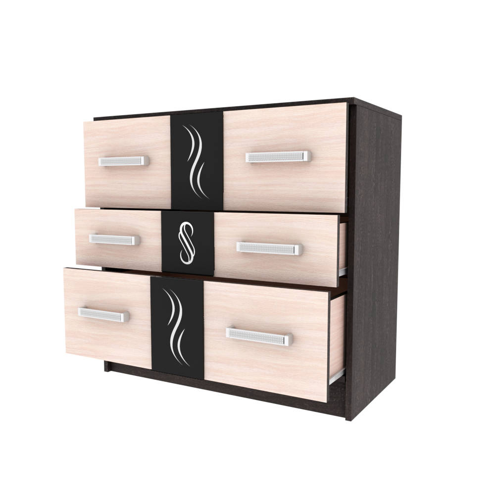 Спальня Эрика комод венге/дуб молочный