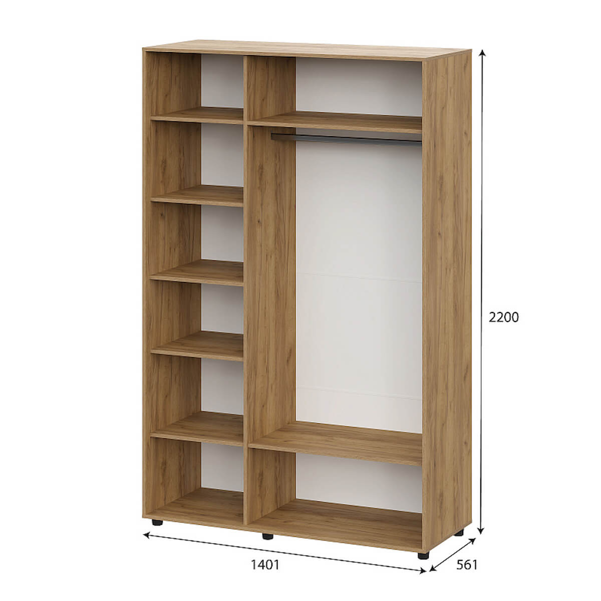 МС "Милан" Шкаф трехстворчатый Дуб Золотой/Белый/Белый Матовый