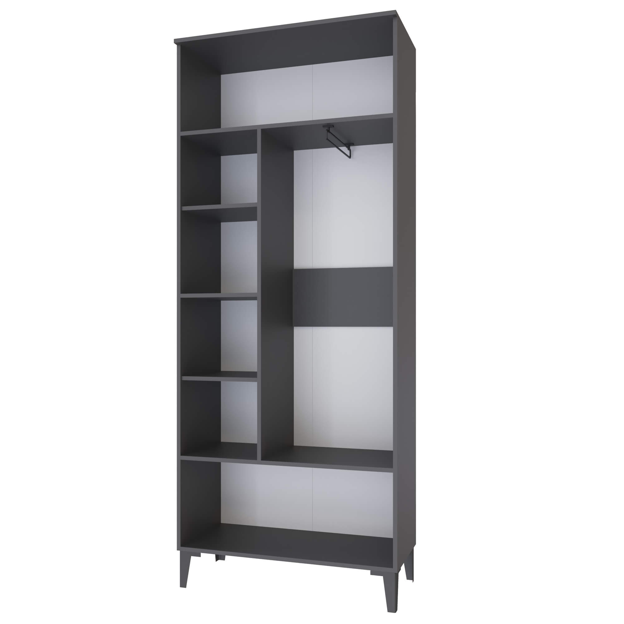 Прихожая Толедо Шкаф 2-х створчатый ТШ-30 графит серый