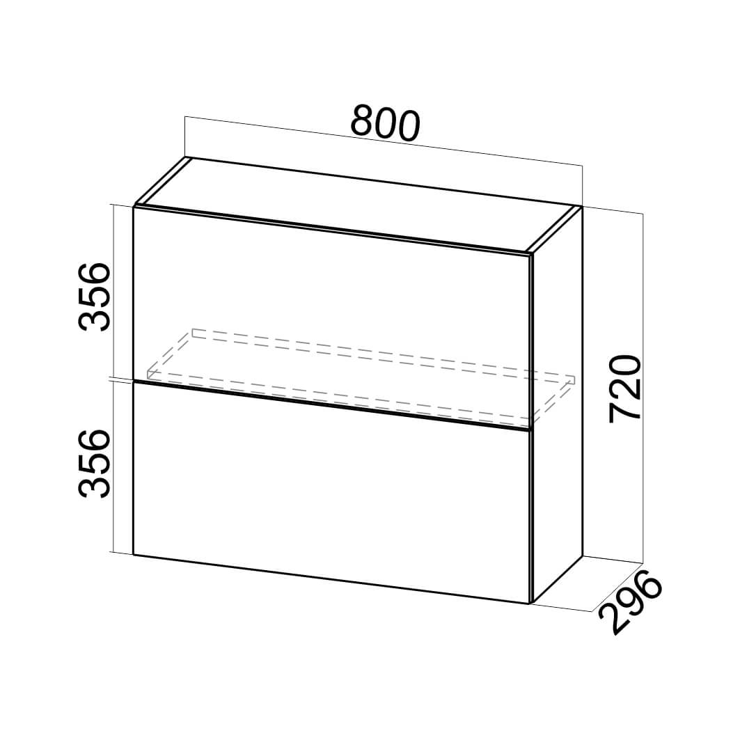 Шкаф навесной "Модерн NEW" Ш800б (TOP STAY)/720