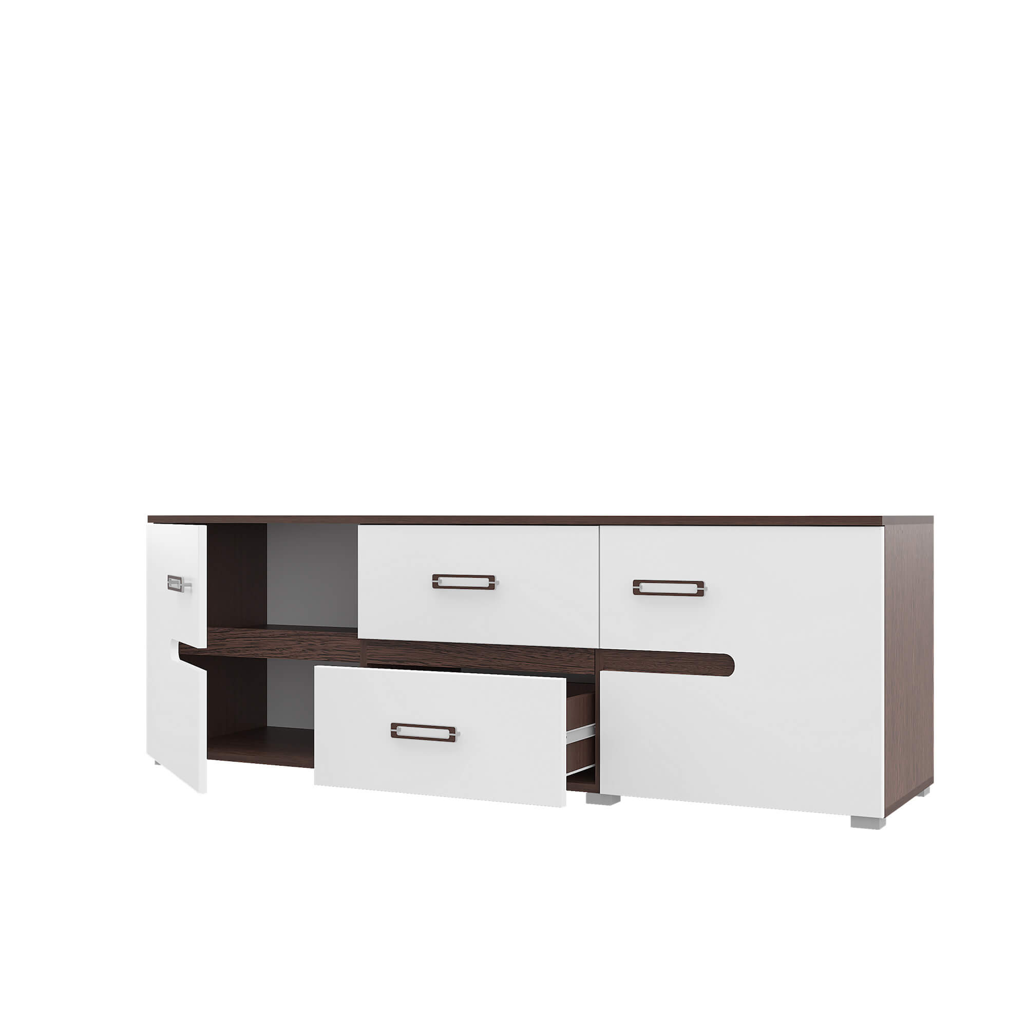 "Вегас" Тумба ТВ МДФ (Венге - белый)