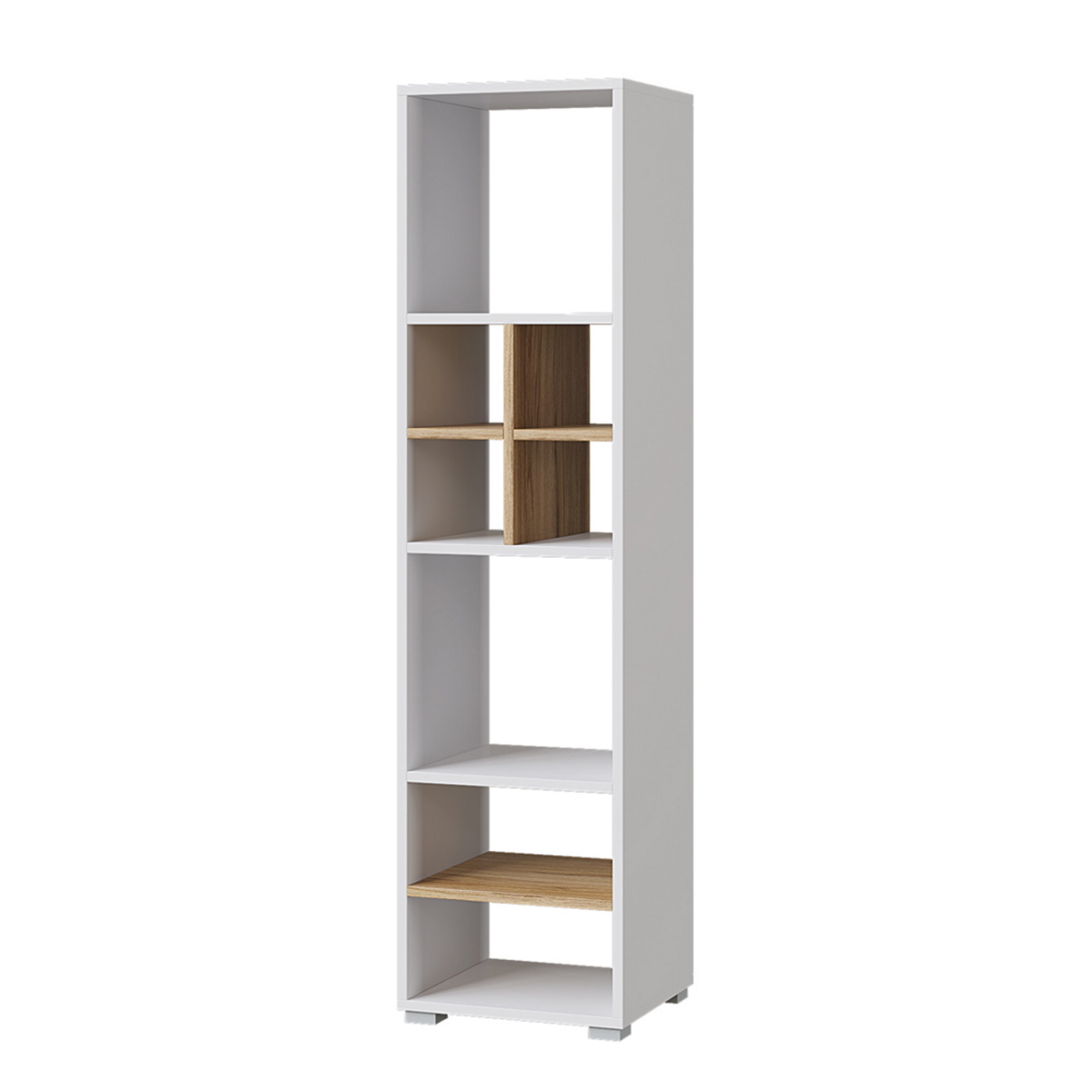 "Лайт" Стеллаж Бокс 4 (Белый - дуб золотой)