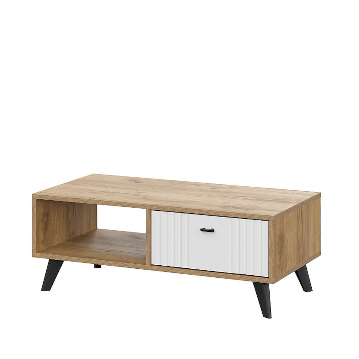 МС "Милан" Стол журнальный Дуб Золотой/Белый Матовый