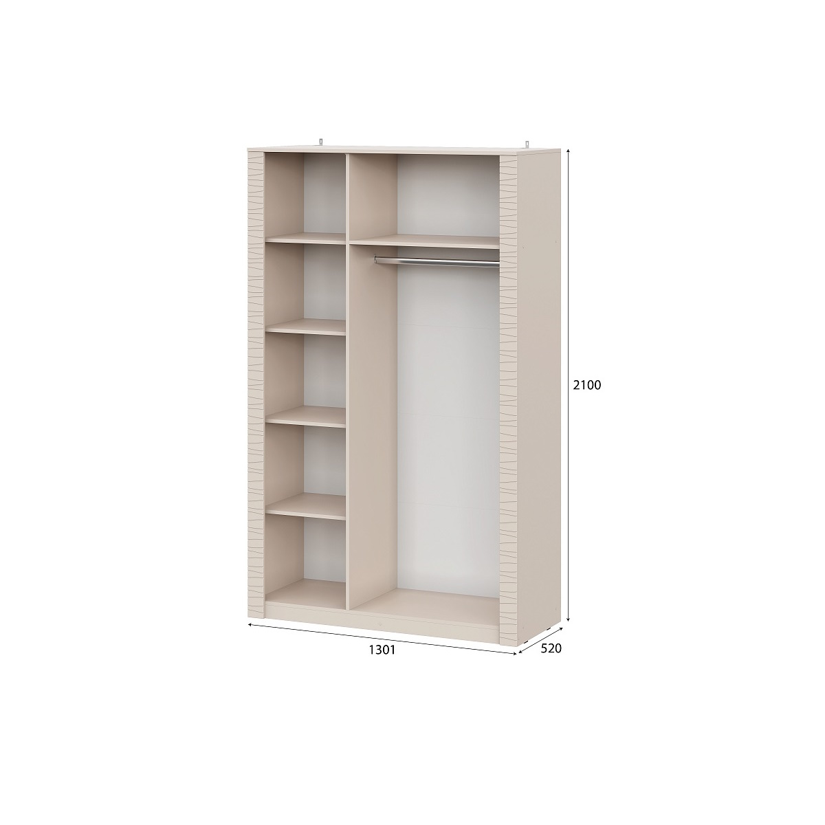 МС "Калипсо" Шкаф комбинированный трехстворчатый Меланж