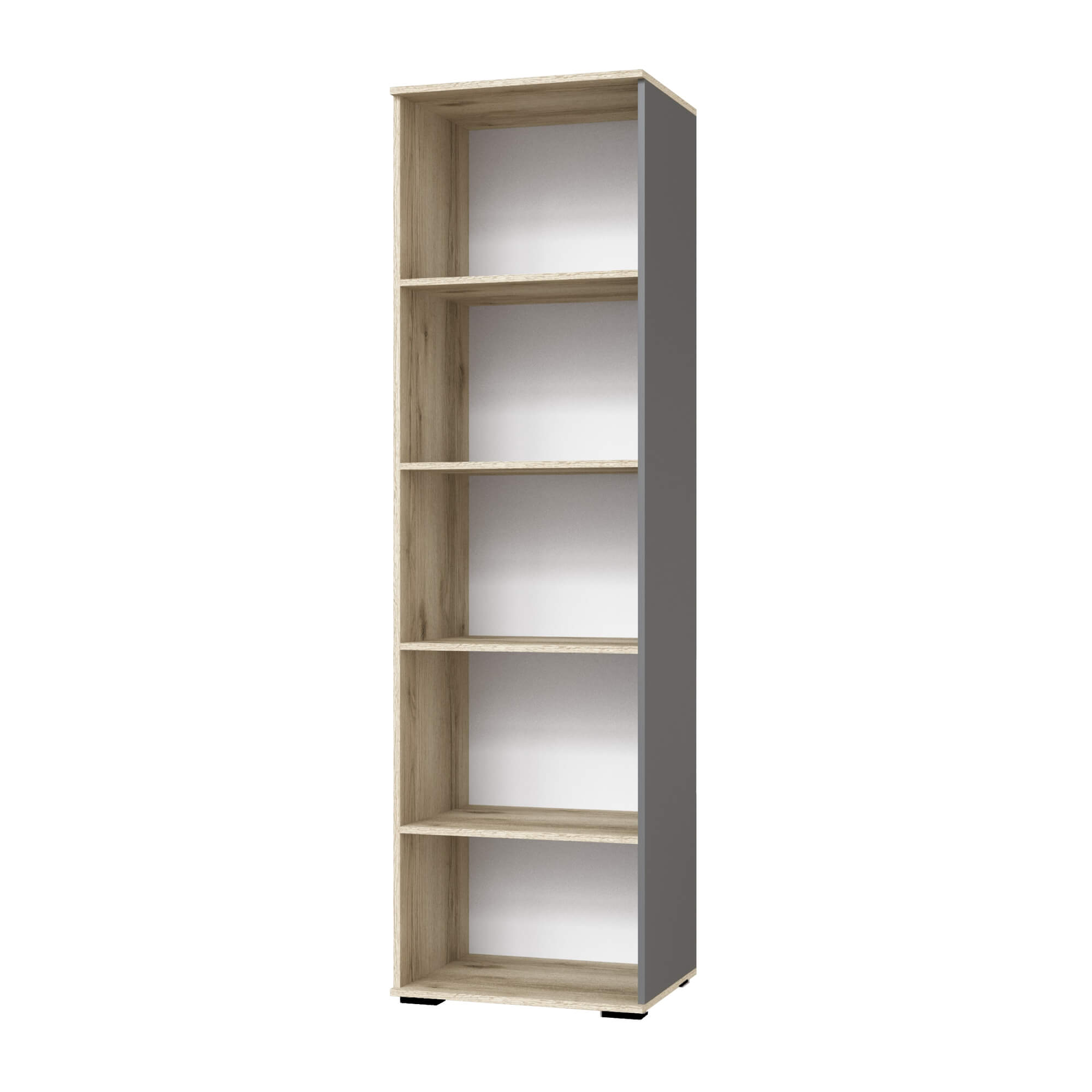 Гостиная Оскар-18 шкаф бельевой дуб делано/графит серый