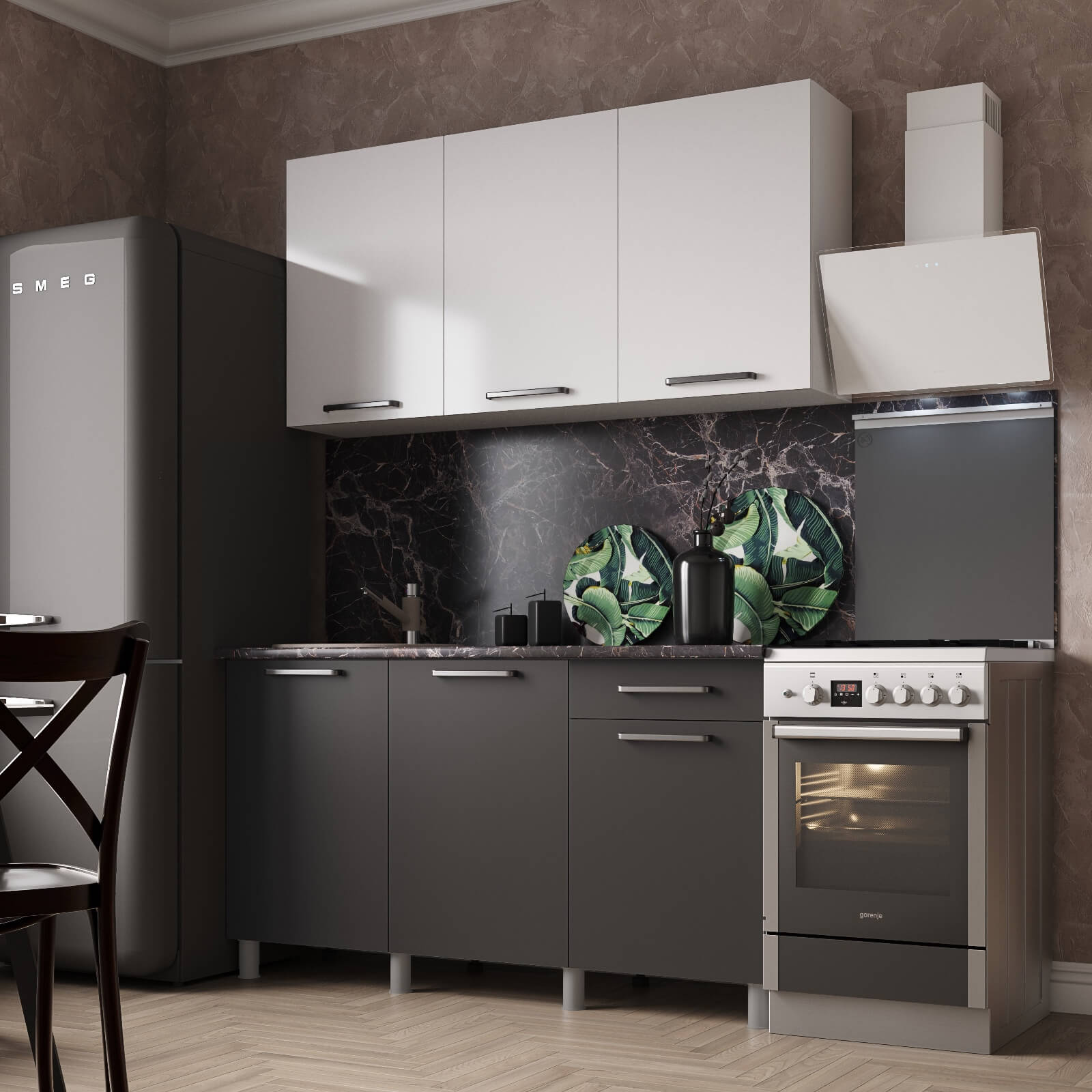 "Тоскана Готовое решение" 1,5 м белый/белый/графит