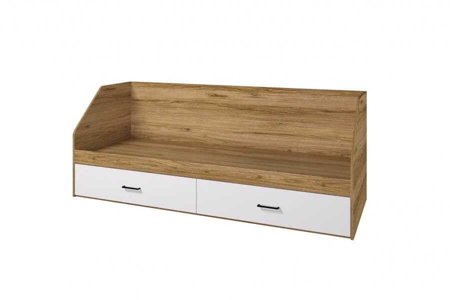 "Лайт" Кровать 800 - 2 ящ. (дуб золотой - Белый)