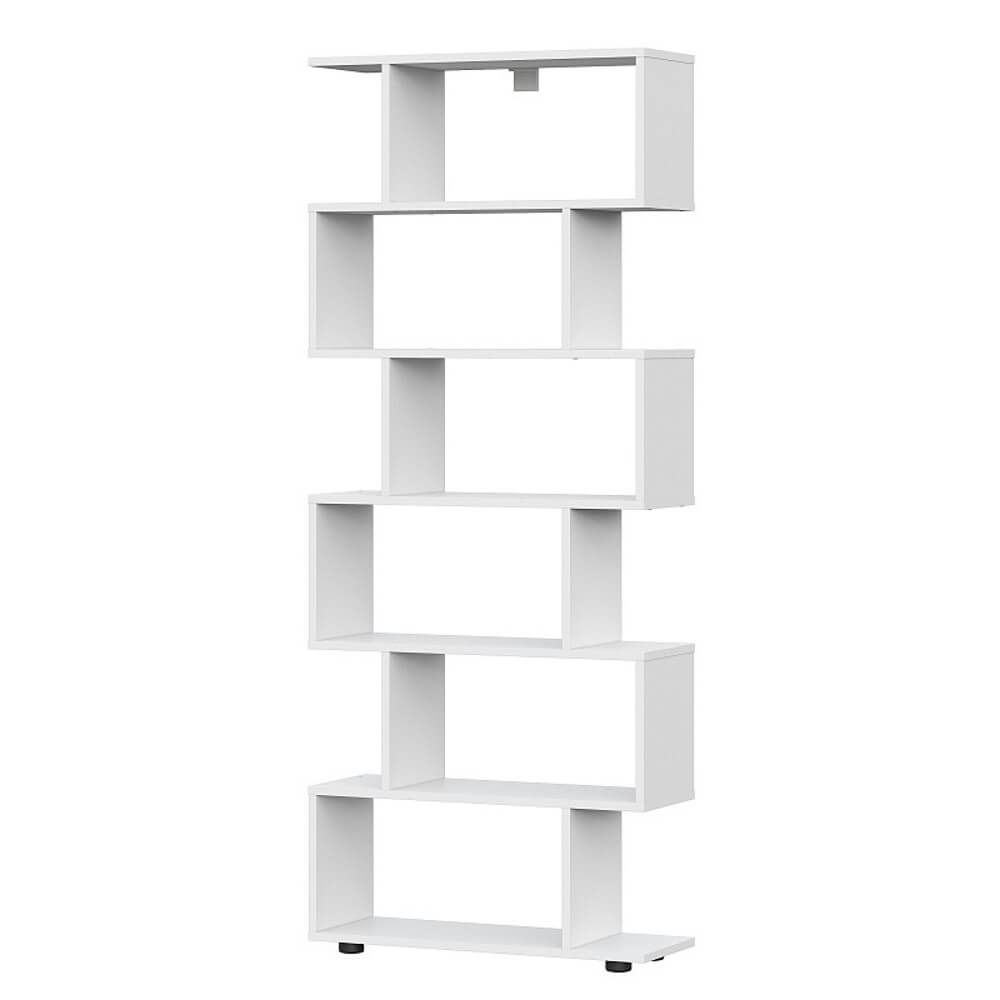 МС "Токио" Стеллаж (змейка) Белый текстурный