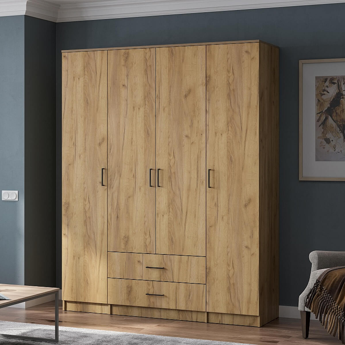 Шкаф "ШК 1" (Серия 2) Дуб Золотой