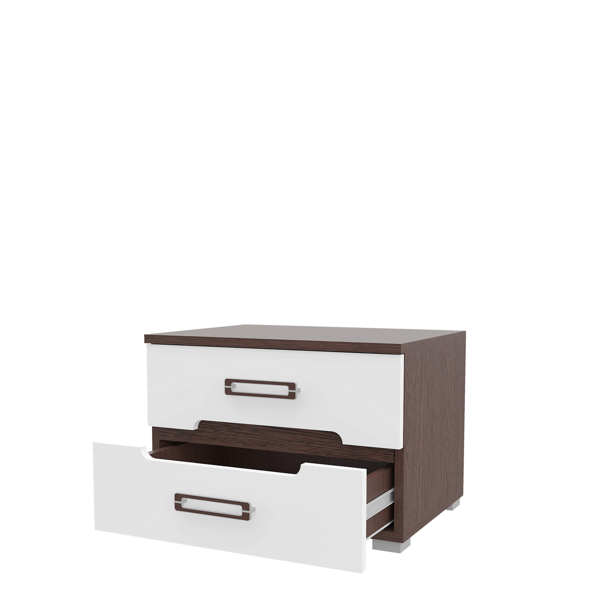 "Вегас" Тумбочка МДФ (Венге - белый)