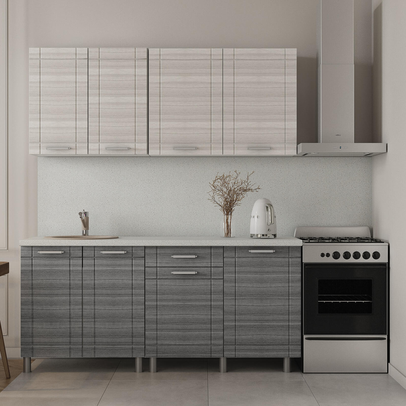 "Бомбей Готовое решение" 1,8 м белый/сандал белый/сандал серый