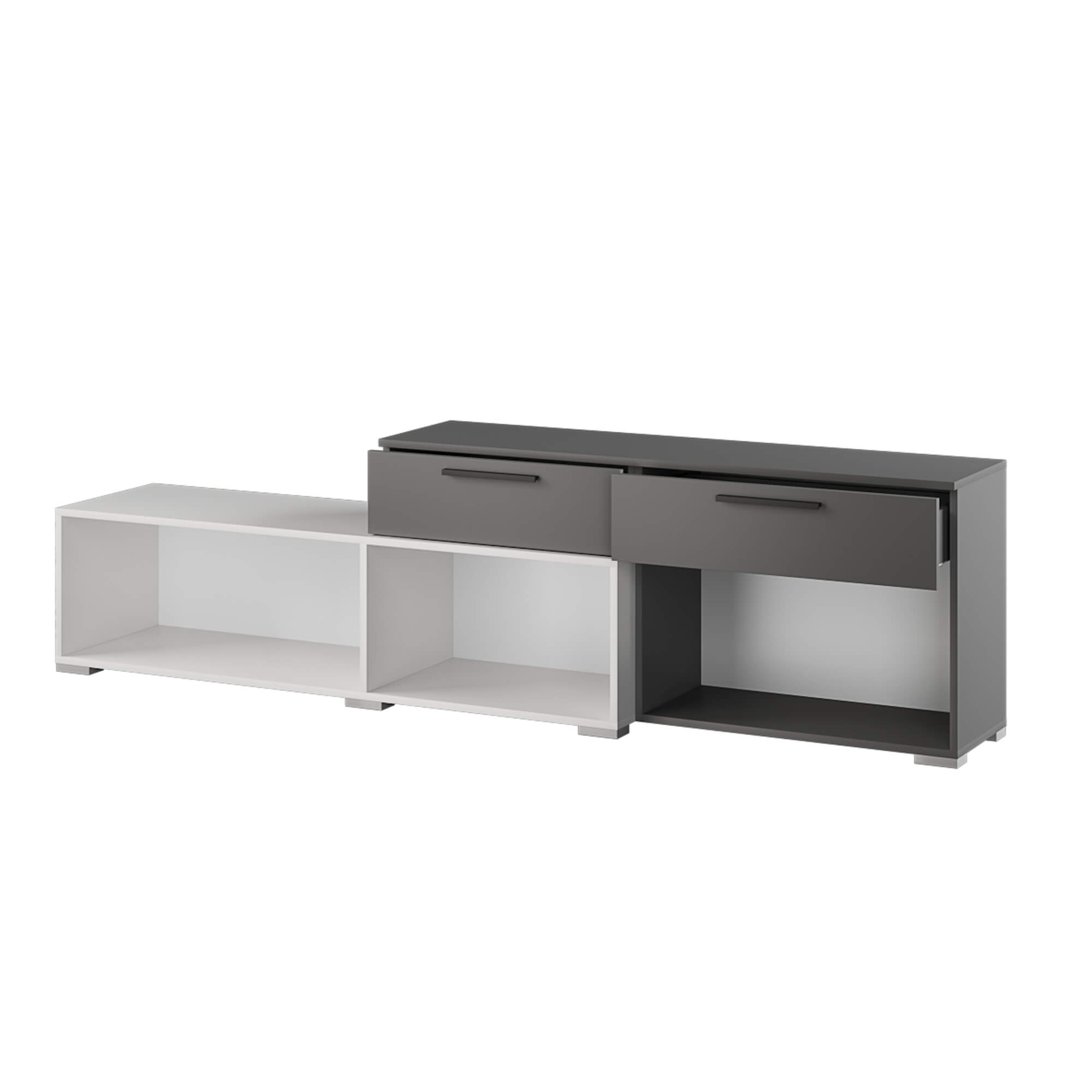 Гостиная Альберо Тумба ТВ белый/графит серый