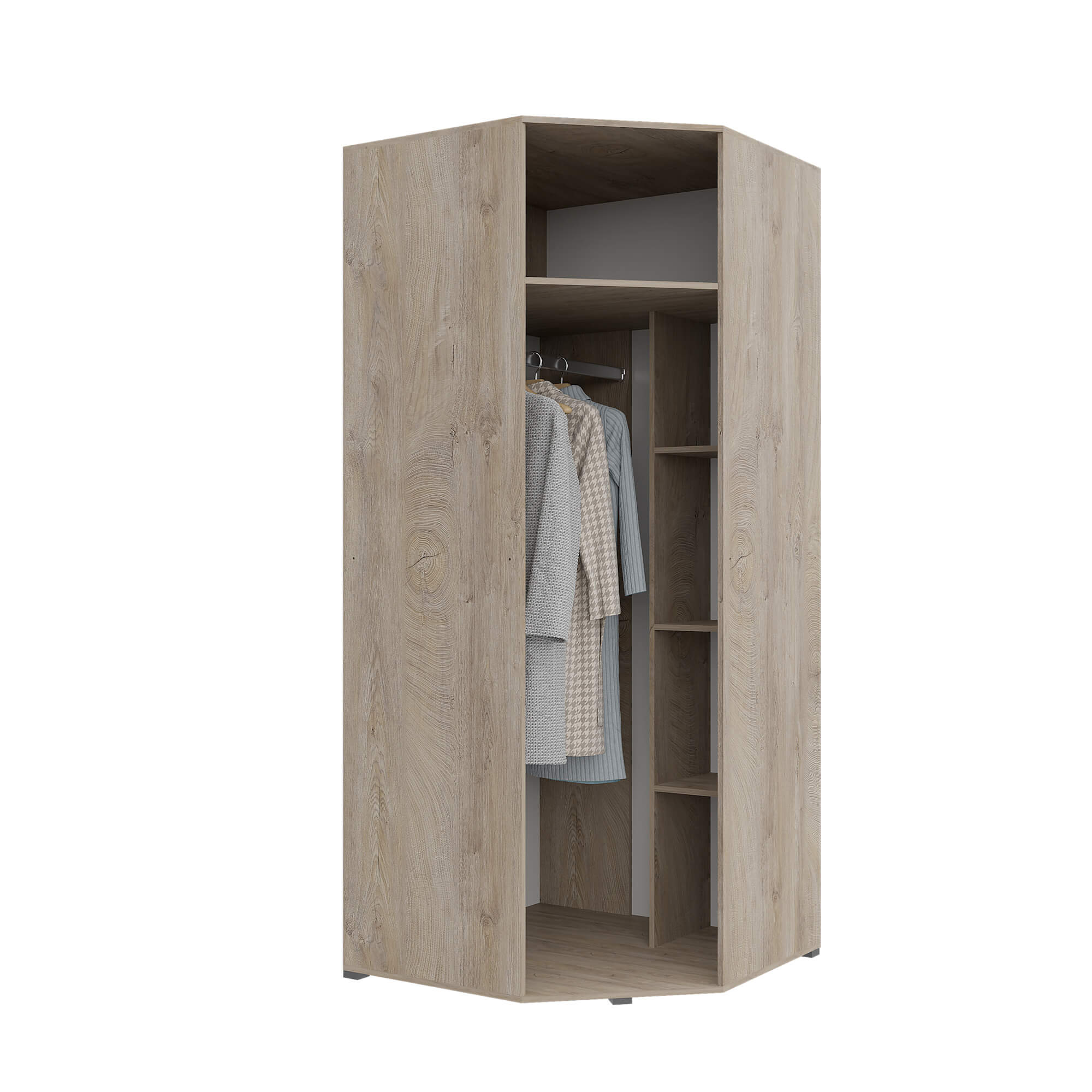 "Вегас" Шкаф Угол МДФ (Дуб эндгрейн - белый эмалит)